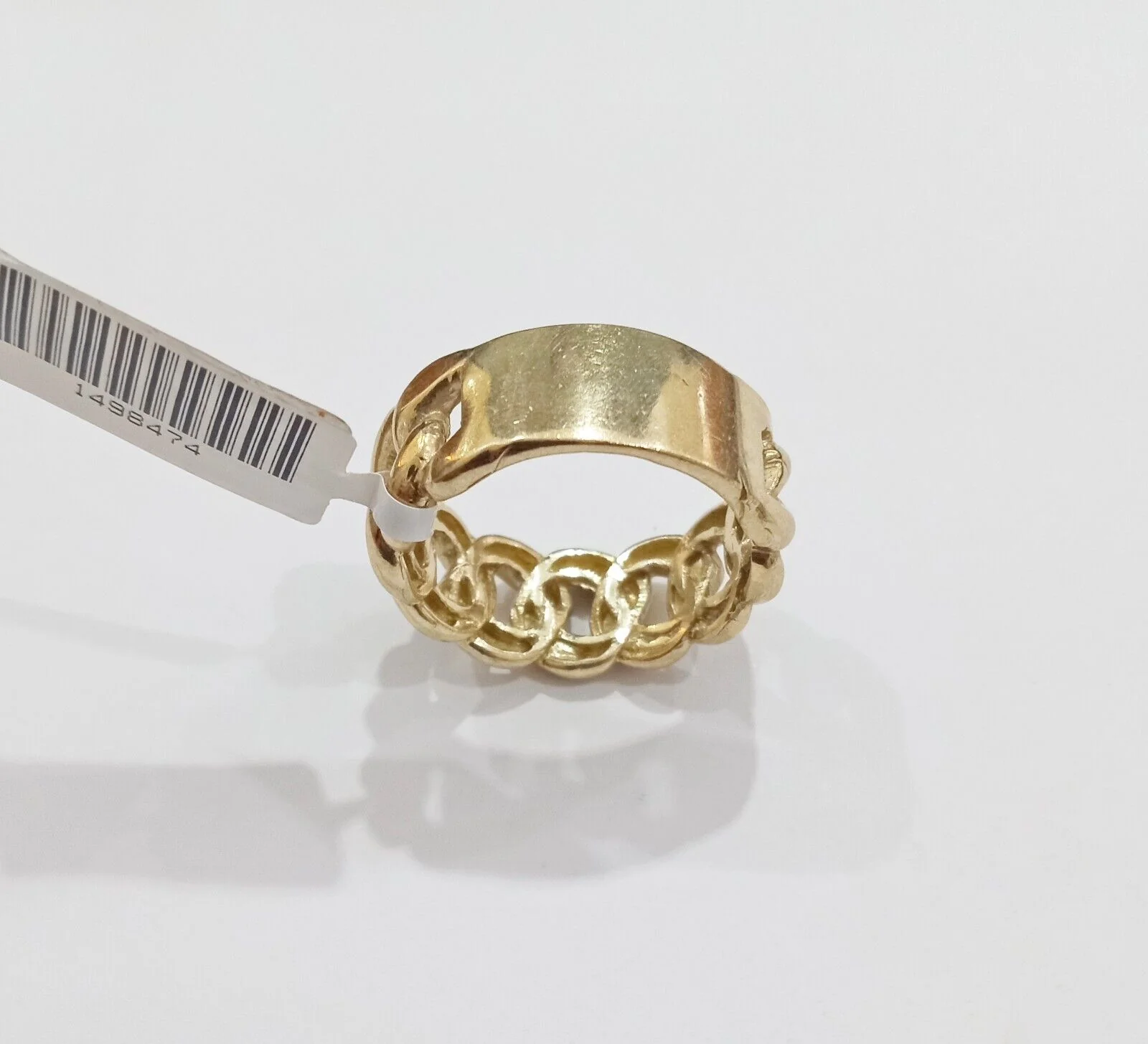 10k Yellow Gold Miami Cuban Link Ring Band Mens Real 10kt gold All Sizes - Image 6