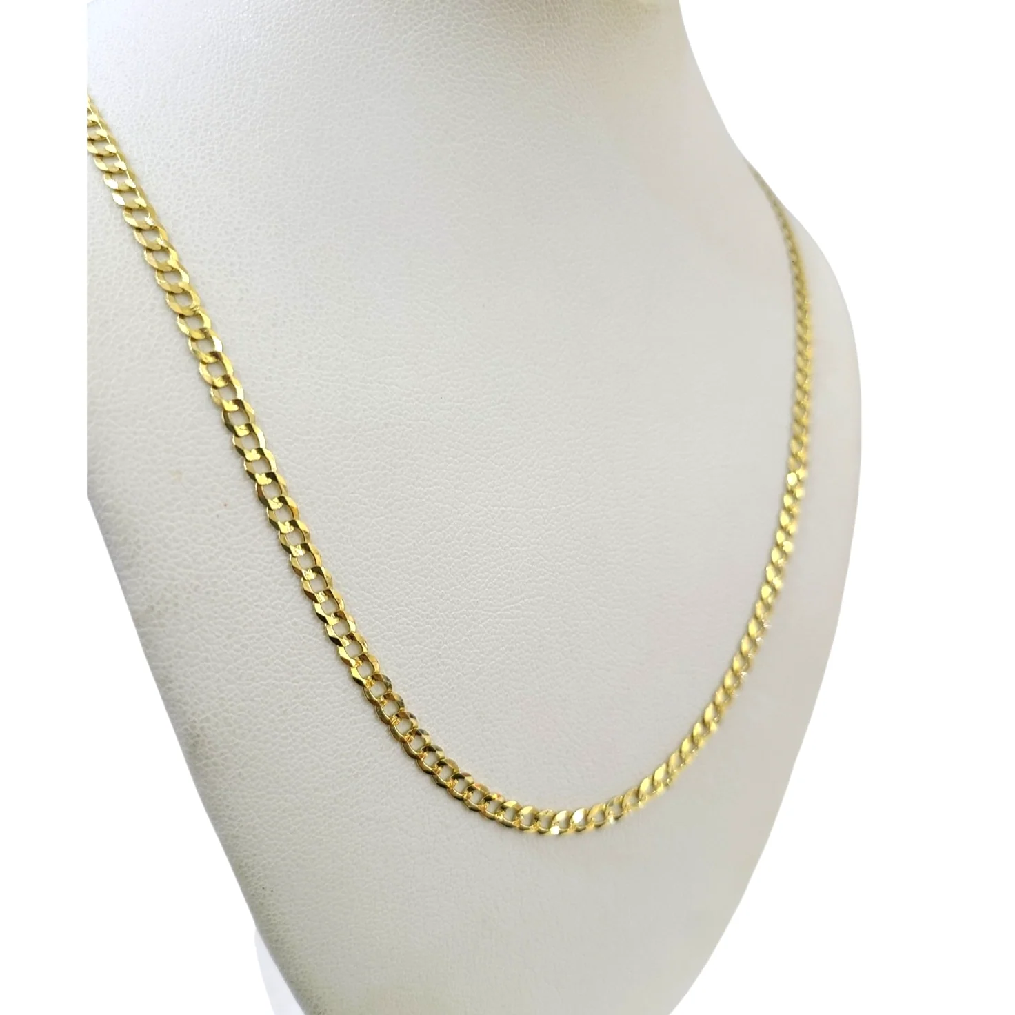 10k Yellow Gold Necklace Cuban Curb Chain 3mm 18"-28" inch 10kt - Image 4