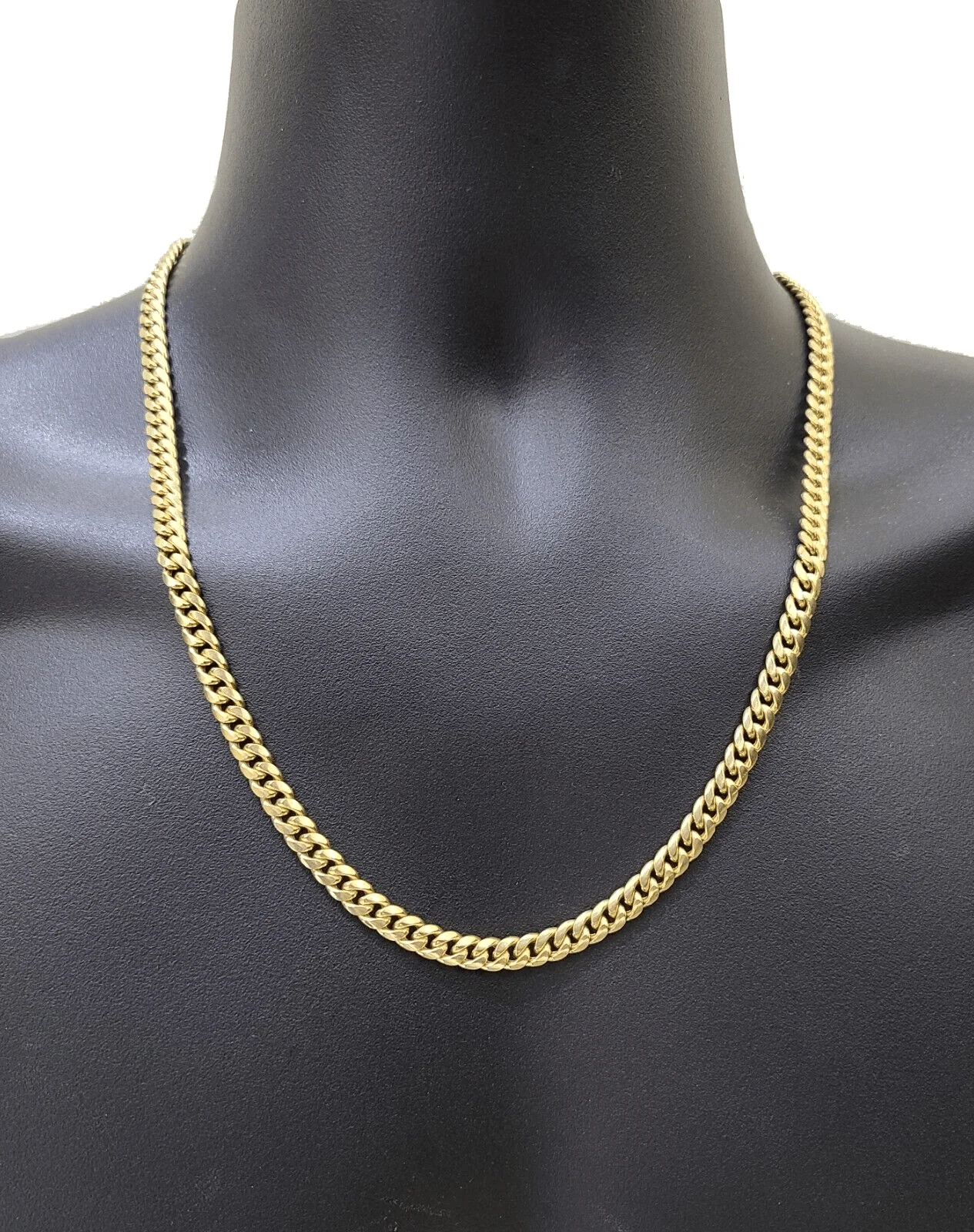 10k Yellow Gold Necklace Miami Cuban Chain 6mm 22" inch 10kt Men's Real Box Lock - Image 4