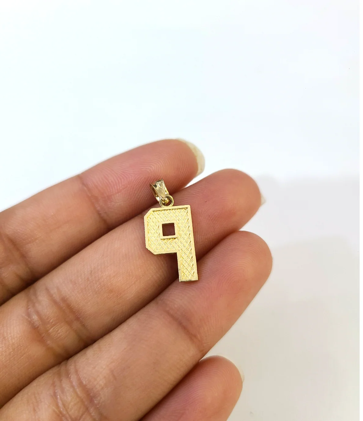 10K Yellow Gold P Initial Charm Pendant Alphabet Real 10kt Men Women - Image 5