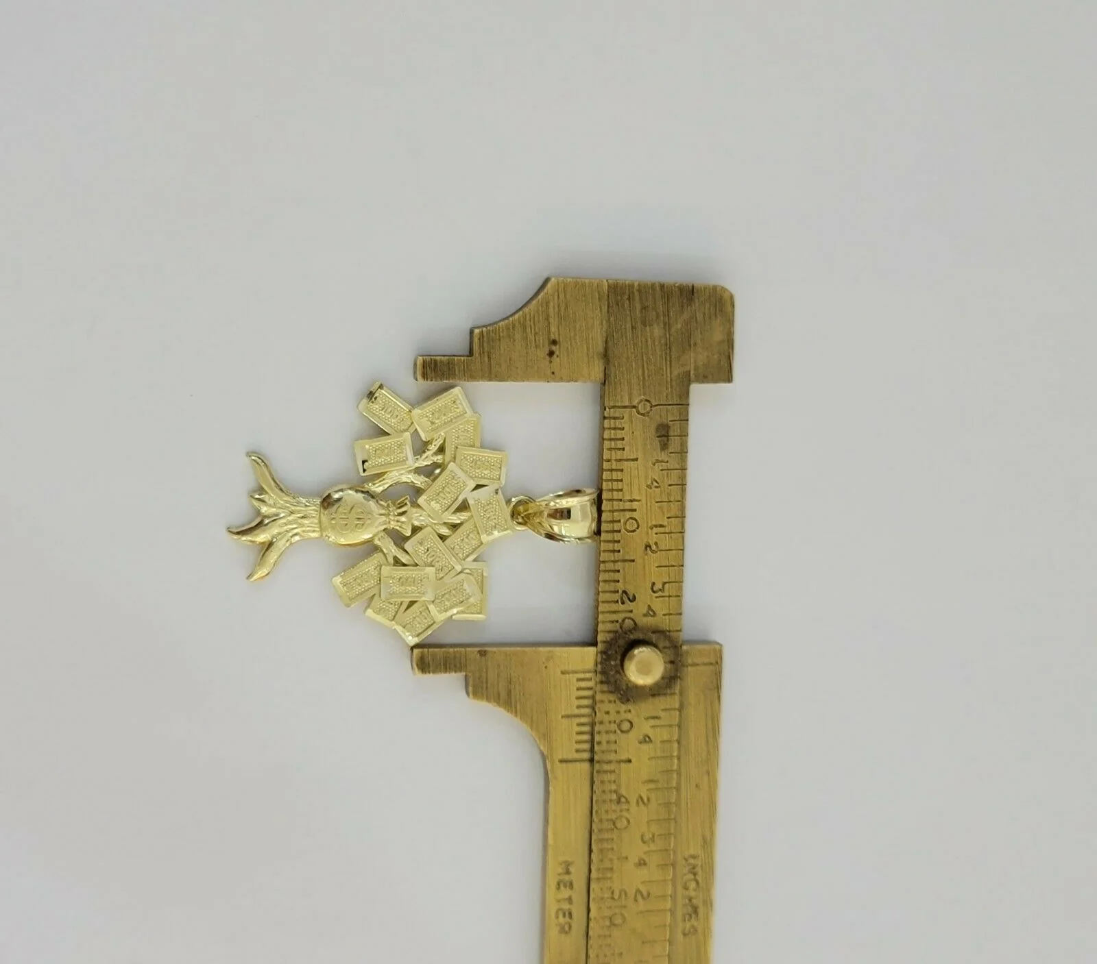 10k Yellow Gold Pendant & 10kt Rope Necklace 22", Money Tree Charm 10kt ,UNIQUE - Image 7