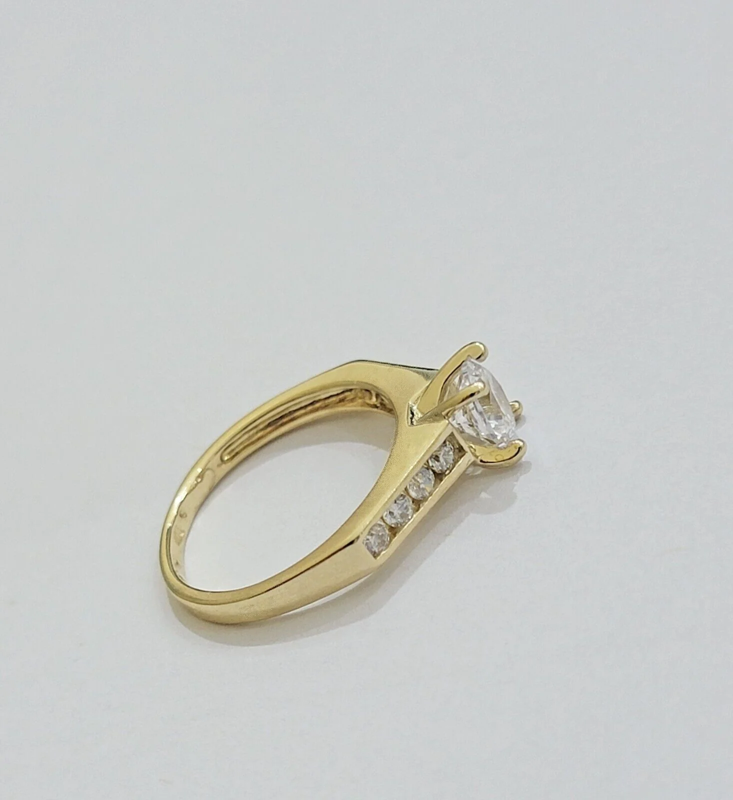 10k Yellow Gold Ring Ladies Engagement Wedding Band Ring Sizes 6,7,8,9,10,11 & 12 - Image 3