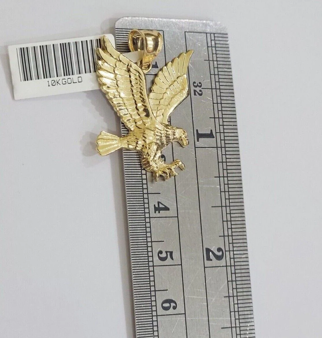 10k Yellow Gold Rope Chain Eagle Charm Pendant Set 18"-28 Inch 3mm Necklace REAL - Image 10