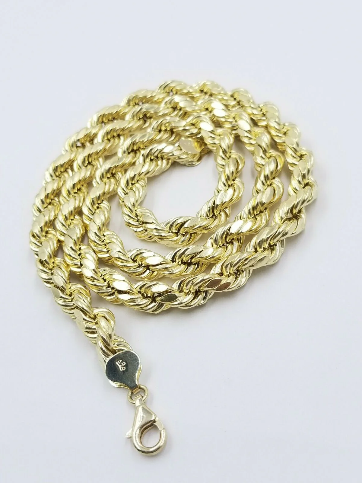 10k Yellow Gold Rope Chain Necklace 18"-30" Men Women Inch 4mm- 10mm REAL 10 KT - Image 11
