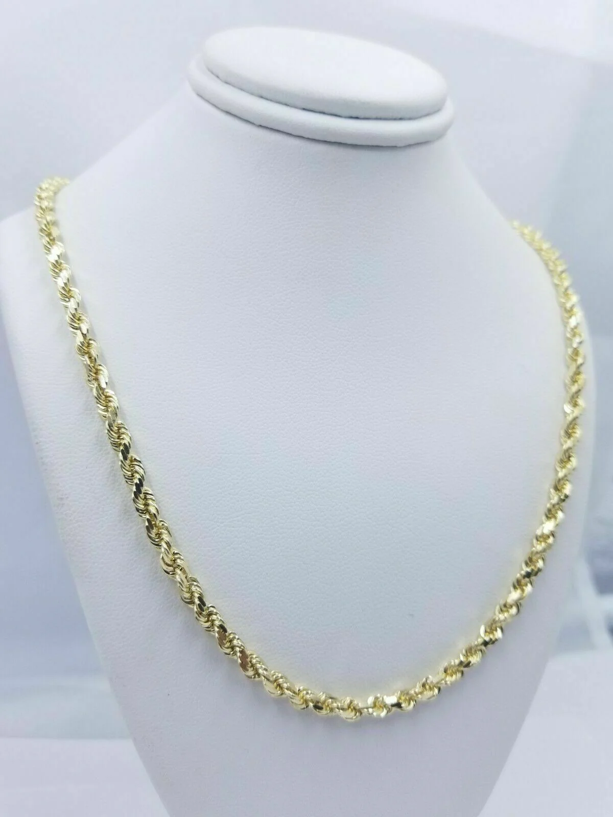 10k Yellow Gold Rope Chain Necklace 18"-30" Men Women Inch 4mm- 10mm REAL 10 KT - Image 14