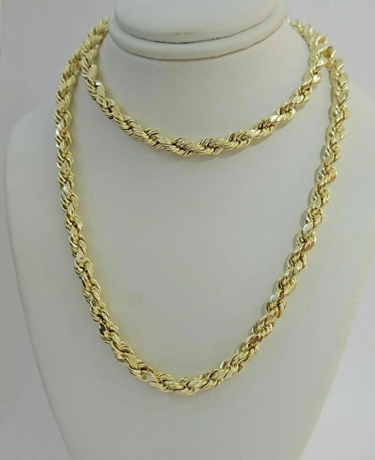 10k Yellow Gold Rope Chain Necklace 18"-30" Men Women Inch 4mm- 10mm REAL 10 KT - Image 15