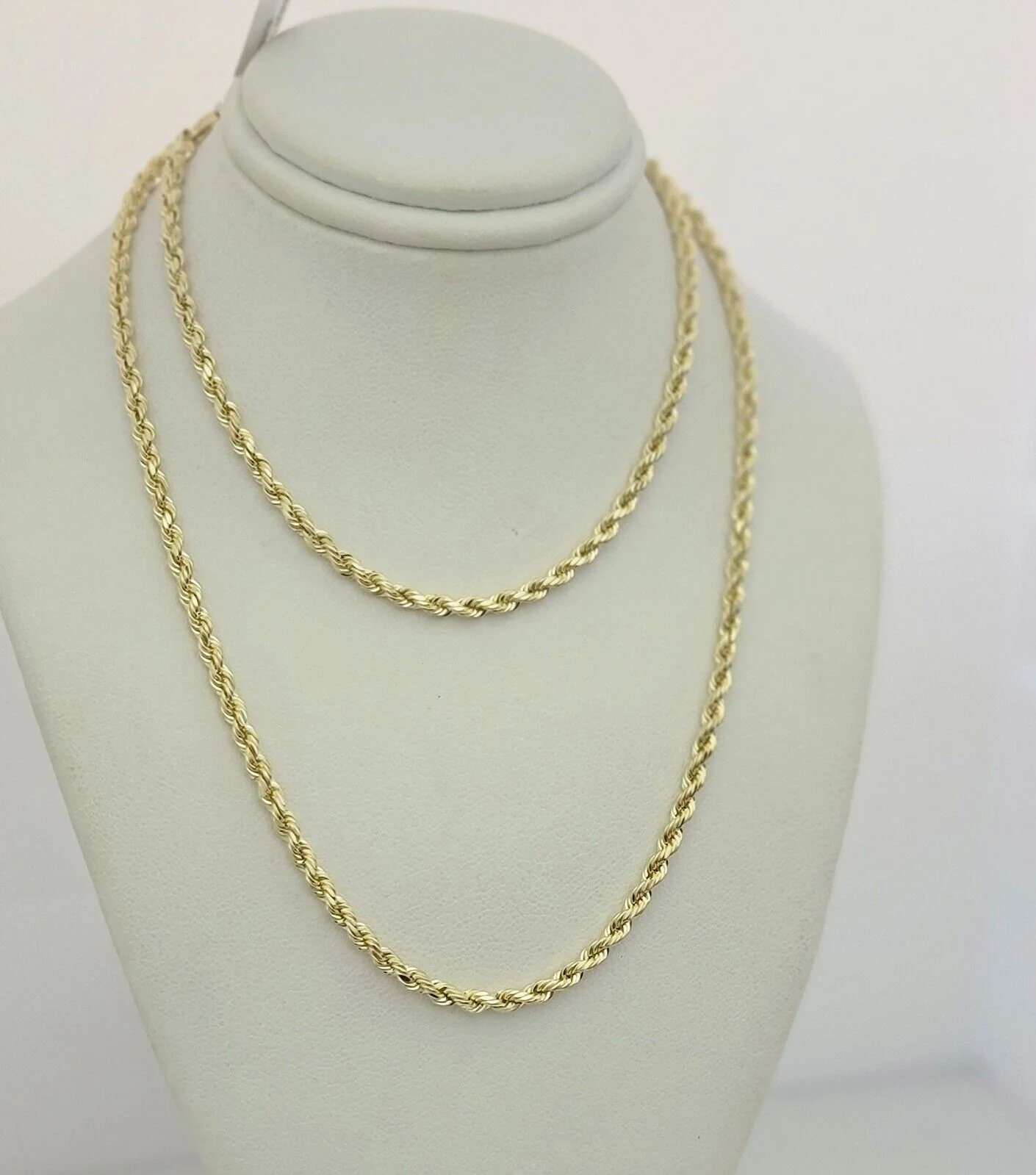 10K Yellow Gold Rope Chain Necklace 3mm 22 Inch REAL 10kt For Men & Women - Image 8