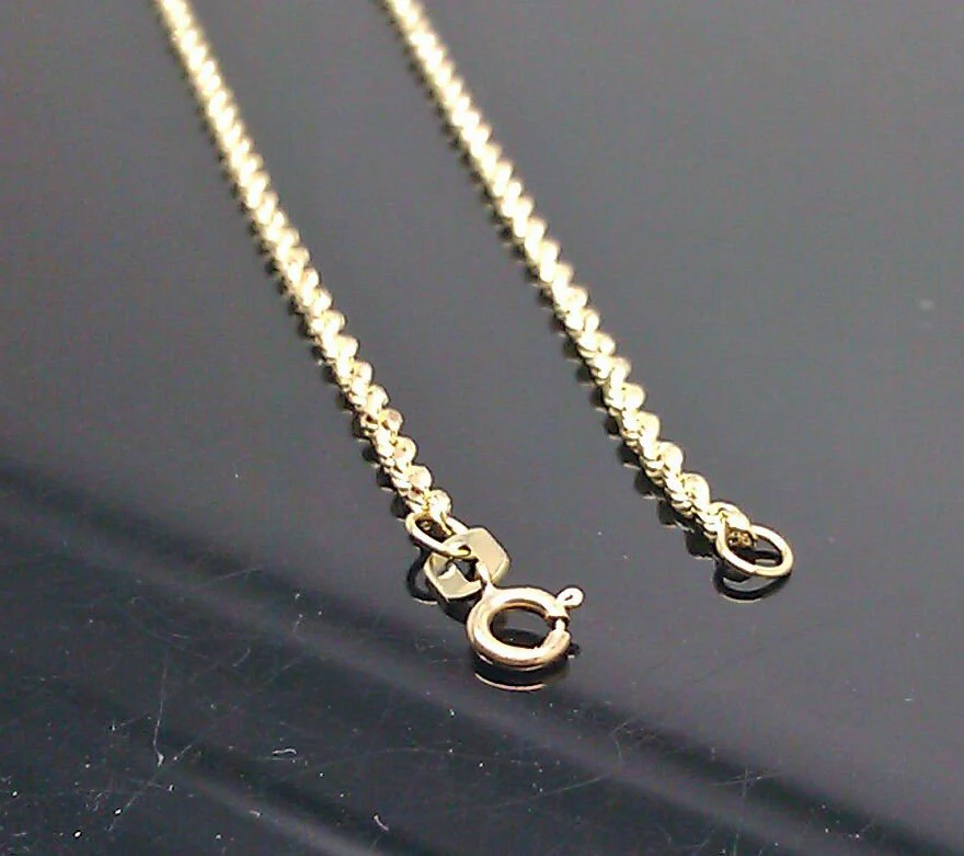 10k Yellow Gold Rope Necklace Chain 2mm 16" 18" 20" 22" 24" 26" Diamond Cut REAL - Image 2