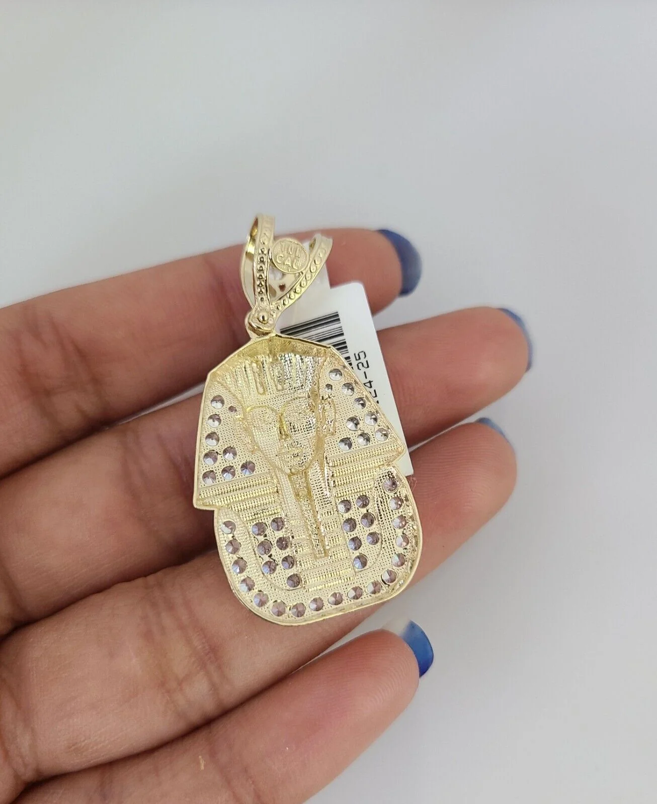 10kt Gold Miami Cuban Chain Pharaoh Charm Pendant 5mm 18-28 Inch Necklace - Image 7