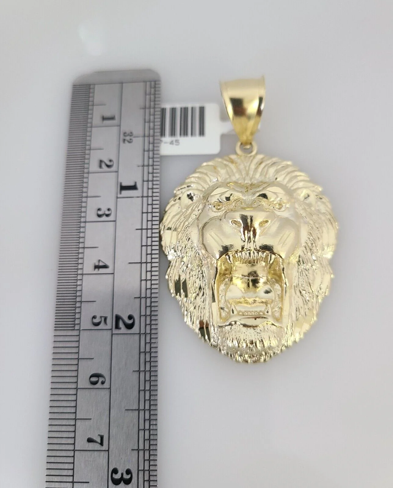 10kt Gold Rope Chain Roaring Lion Pendant Charm Set 18"-30'' Inch 5mm Necklace - Image 5