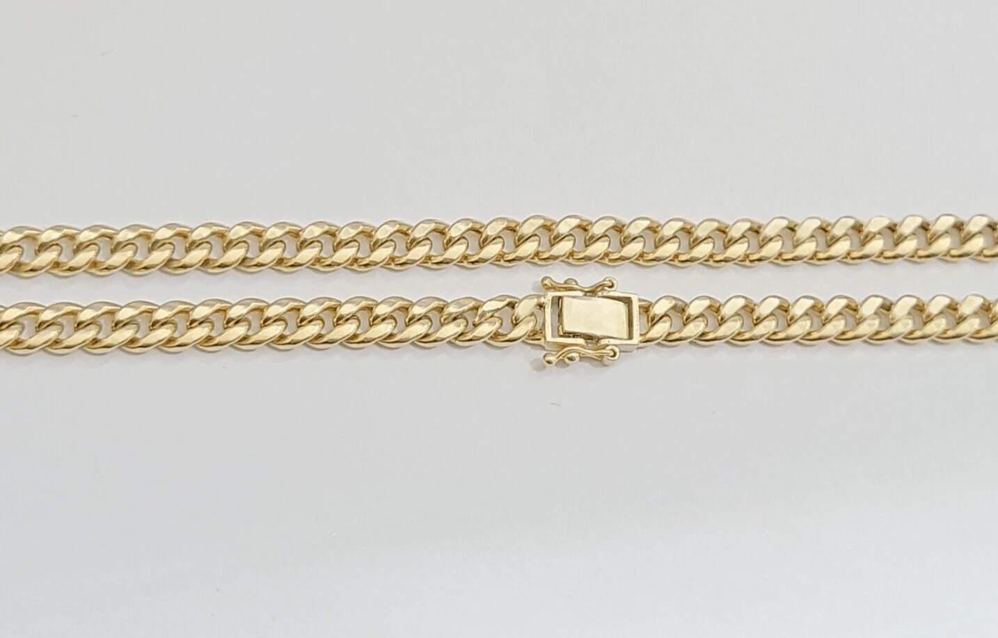 10kt Yellow Gold Miami Cuban Link Chain 10k Necklace 26 Inches 4mm Box Lock Real - Image 4