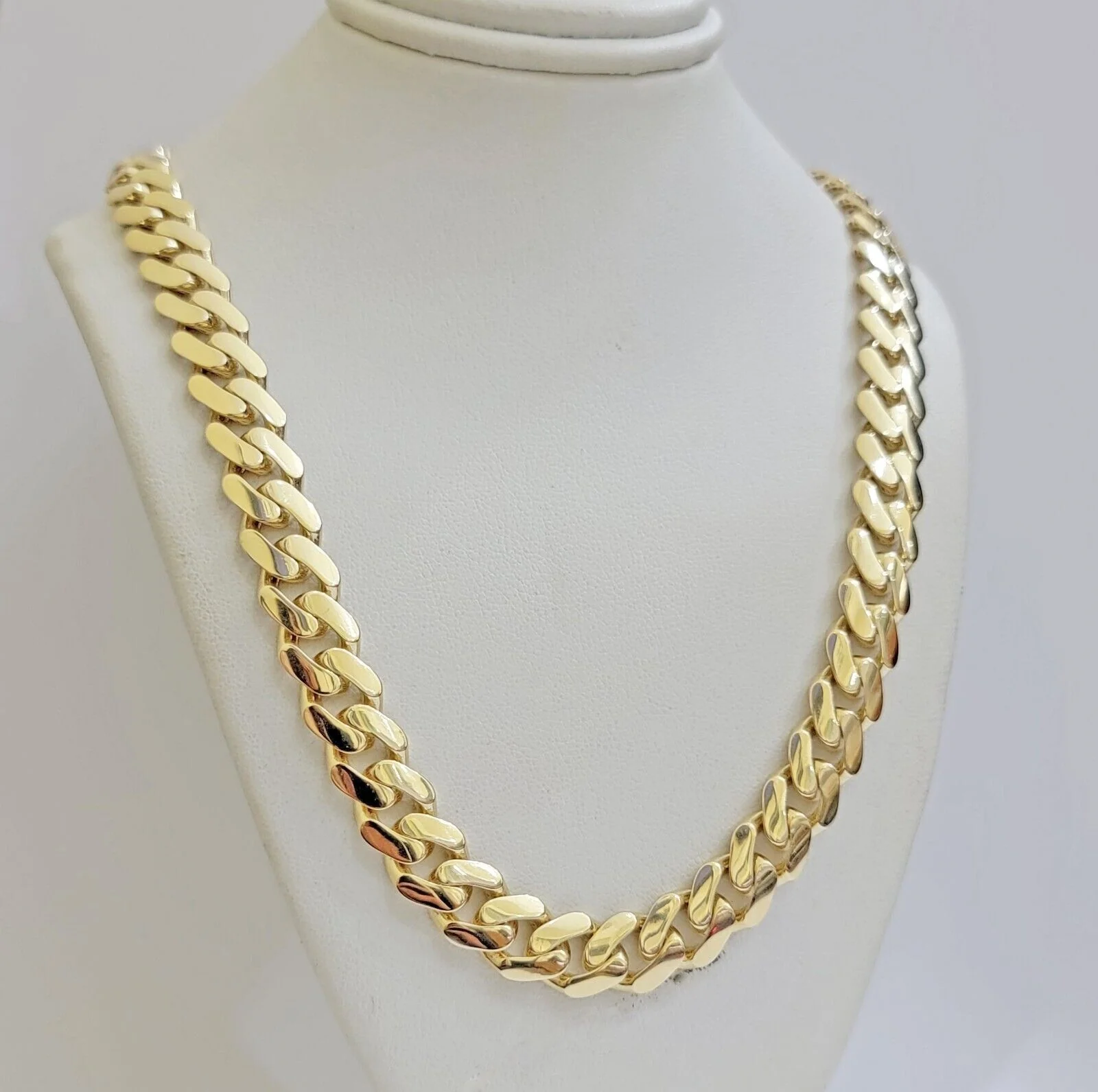11mm Miami Cuban Royal Link Chain Necklace Box Lock Real 14K Yellow Gold - Image 3