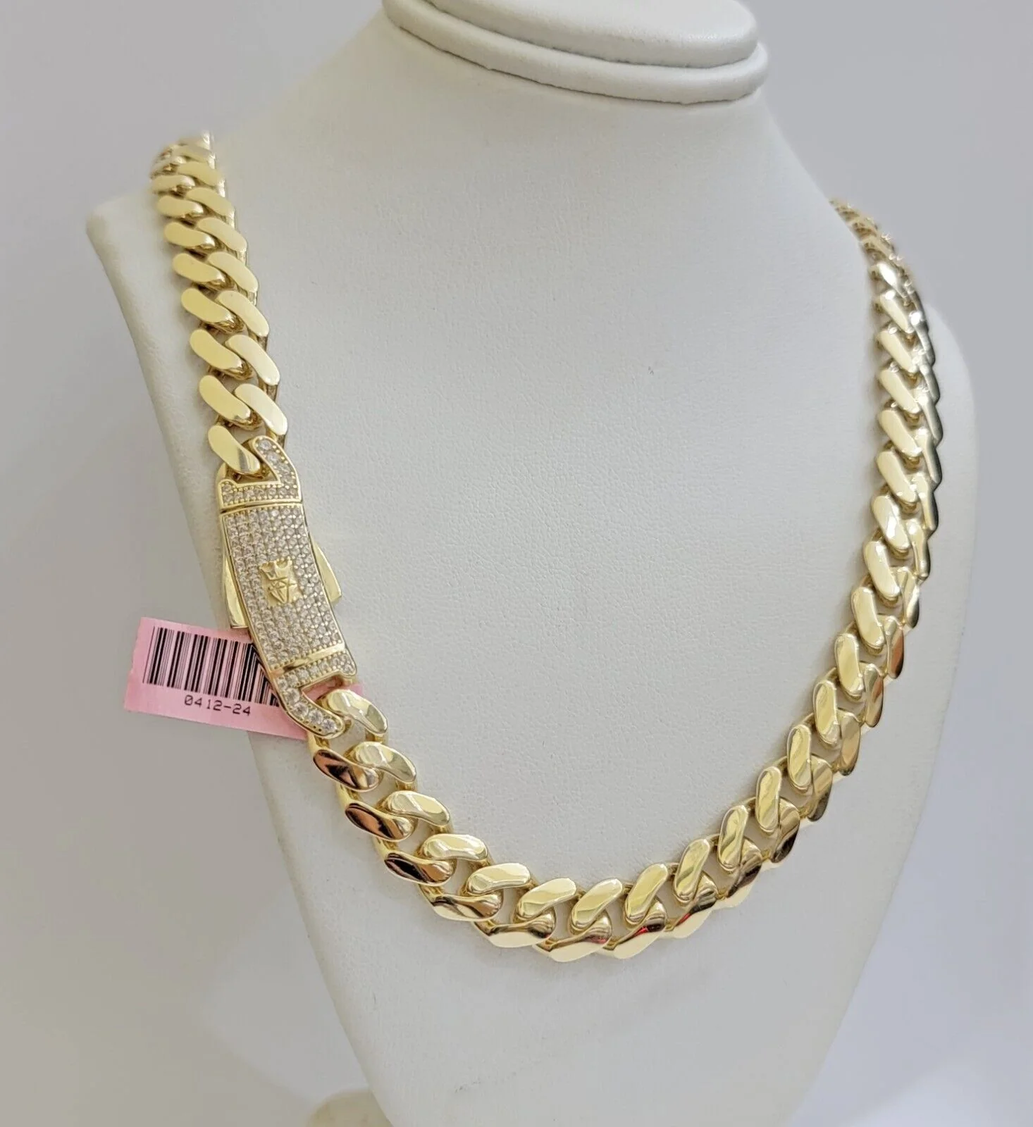 11mm Miami Cuban Royal Link Chain Necklace Box Lock Real 14K Yellow Gold - Image 5