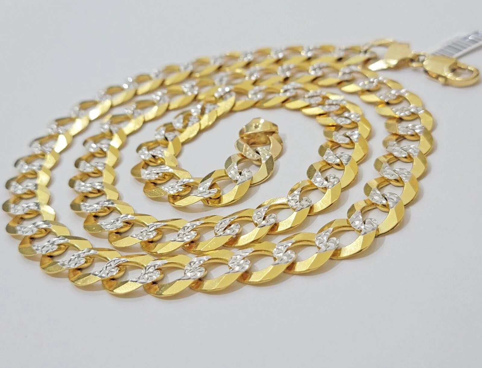 12.5mm Cuban Curb Link Chain Necklace 28" Diamond Cut Men 10k Yellow Gold SOLID - Image 5