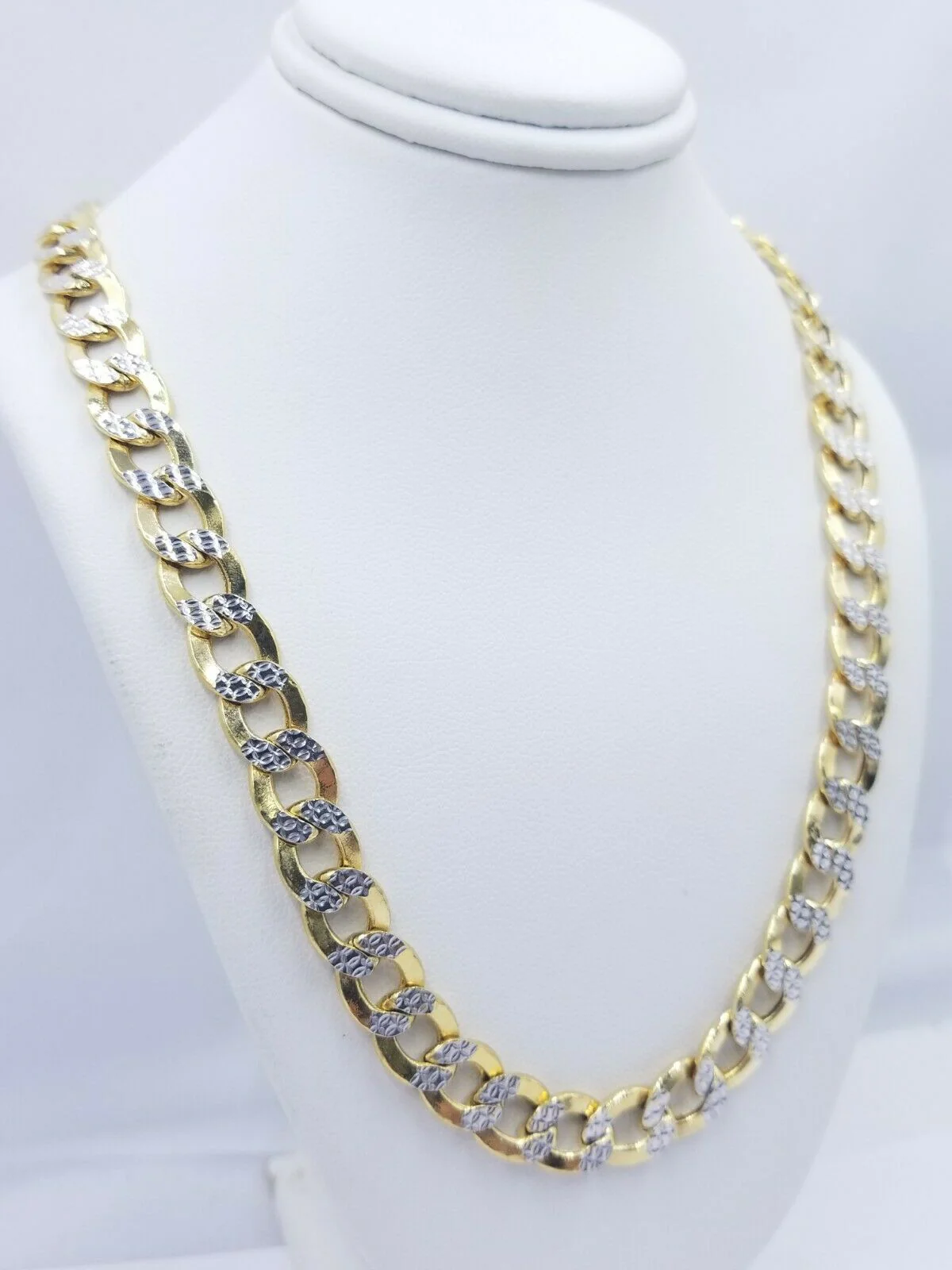 12MM Real Gold Mens Necklace Cuban Link 26" Diamond Cut 10k Yellow Gold Chain - Image 3