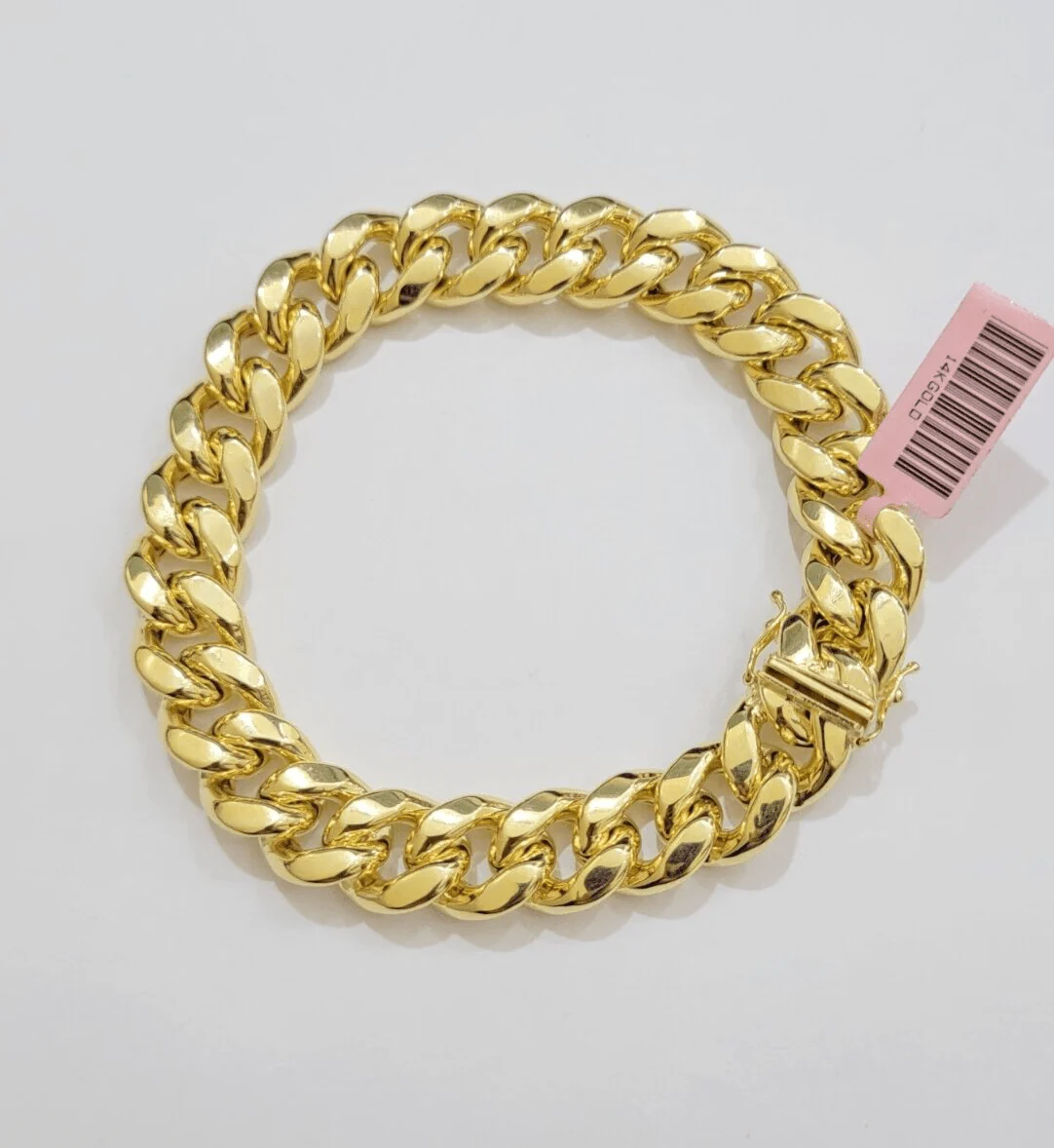 13mm 14k Yellow Gold Bracelet 8 Inch Miami Cuban Link Box Clasp Men's REAL 14kt - Image 9
