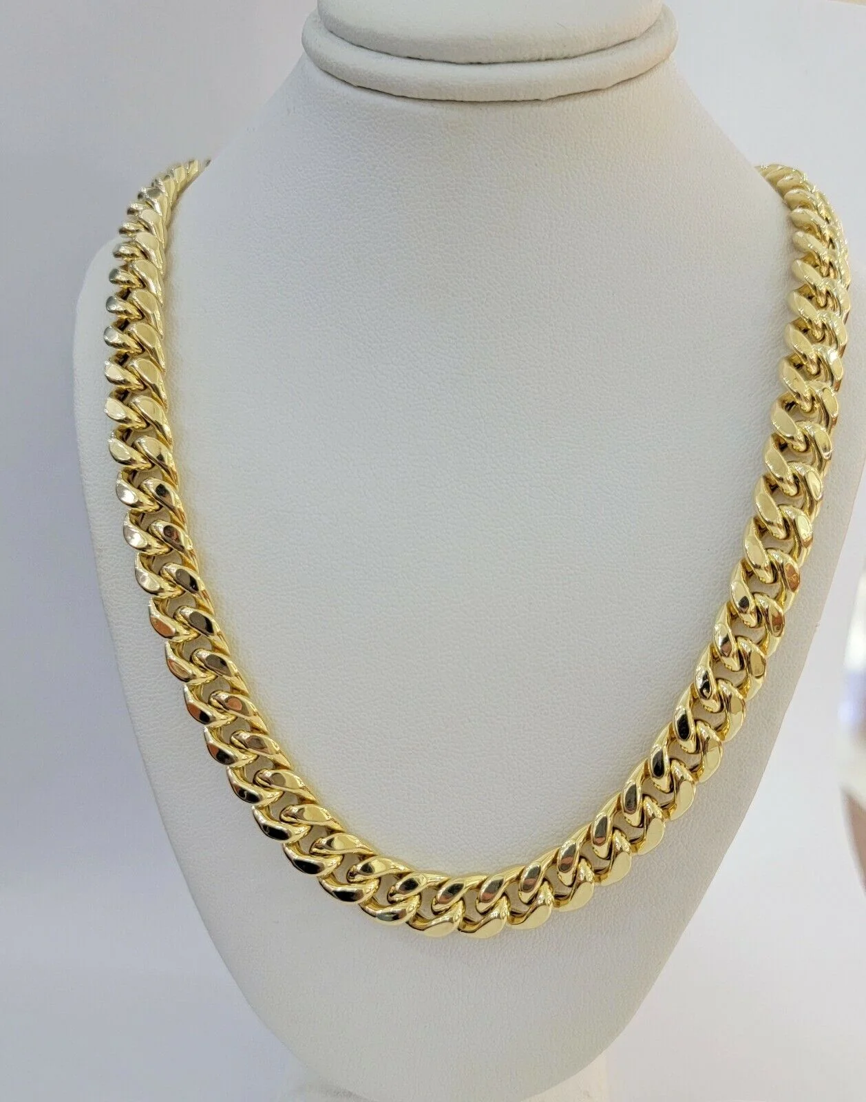 14k 11mm Mens Necklace Chain Miami Cuban Link  26" Inch REAL 14KT Real Gold Sale - Image 4