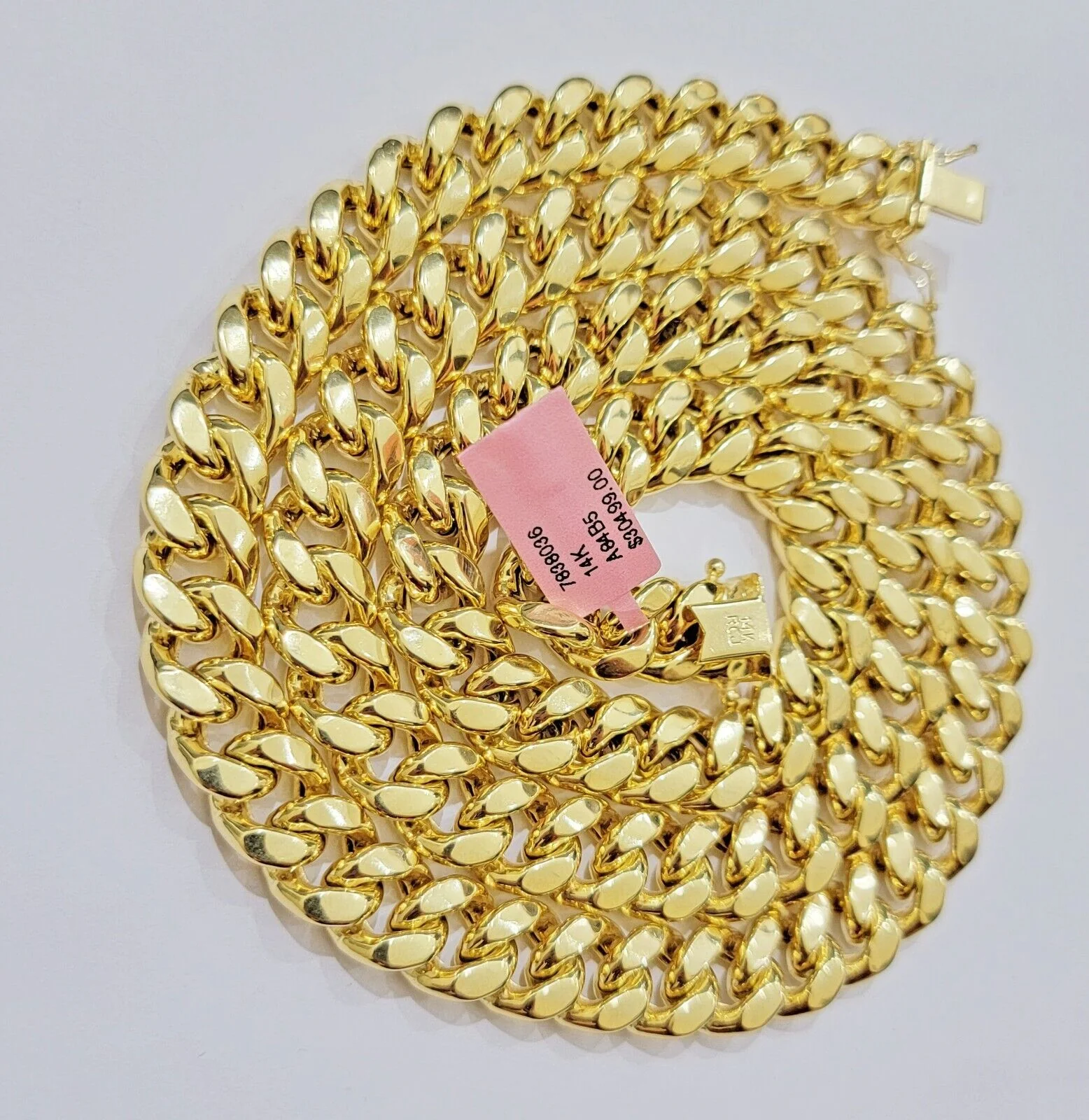 14k 11mm Mens Necklace Chain Miami Cuban Link  28" Inch REAL 14KT Real Gold Sale - Image 3