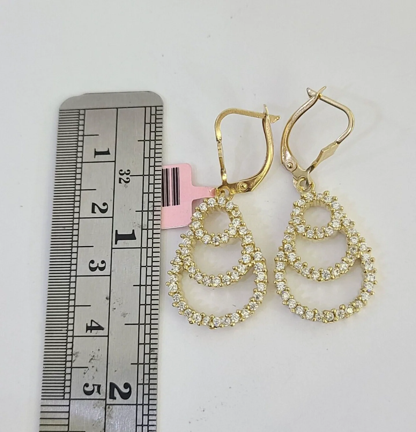 14k Chandelier Dangle Earrings Pendant Charm SET Yellow Gold Real Genuine 14Kt - Image 6