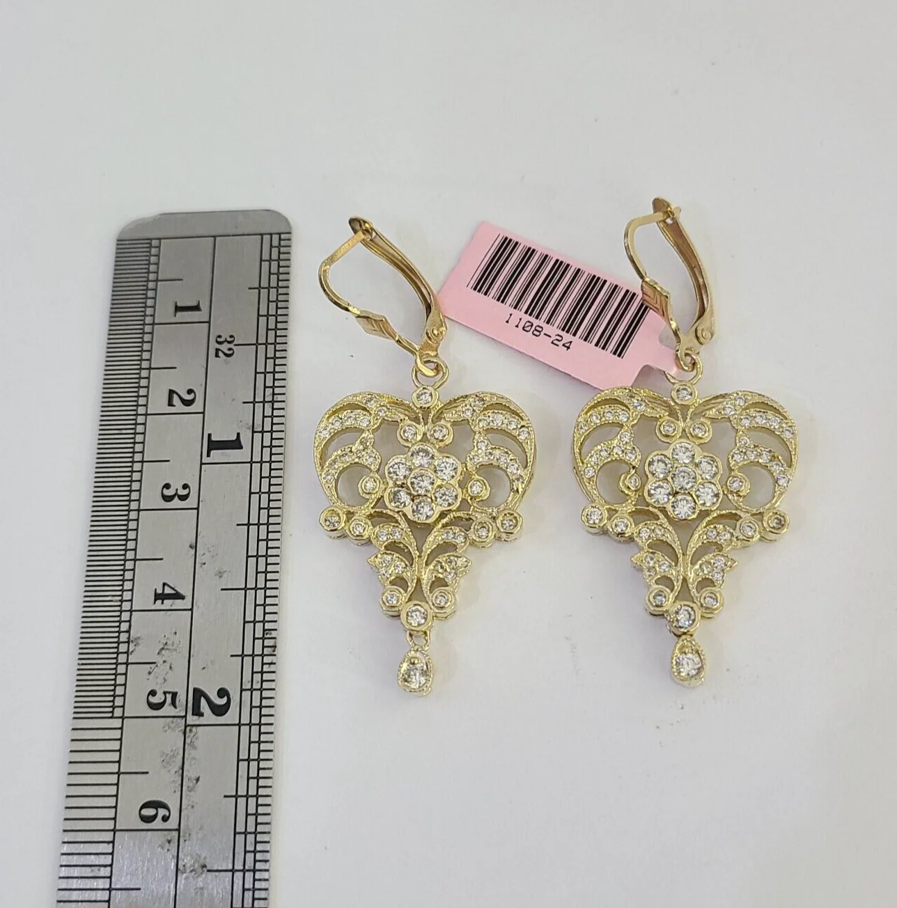 14k Chandelier Earrings Pendant Charm SET Yellow Gold Real Genuine 14Kt - Image 7