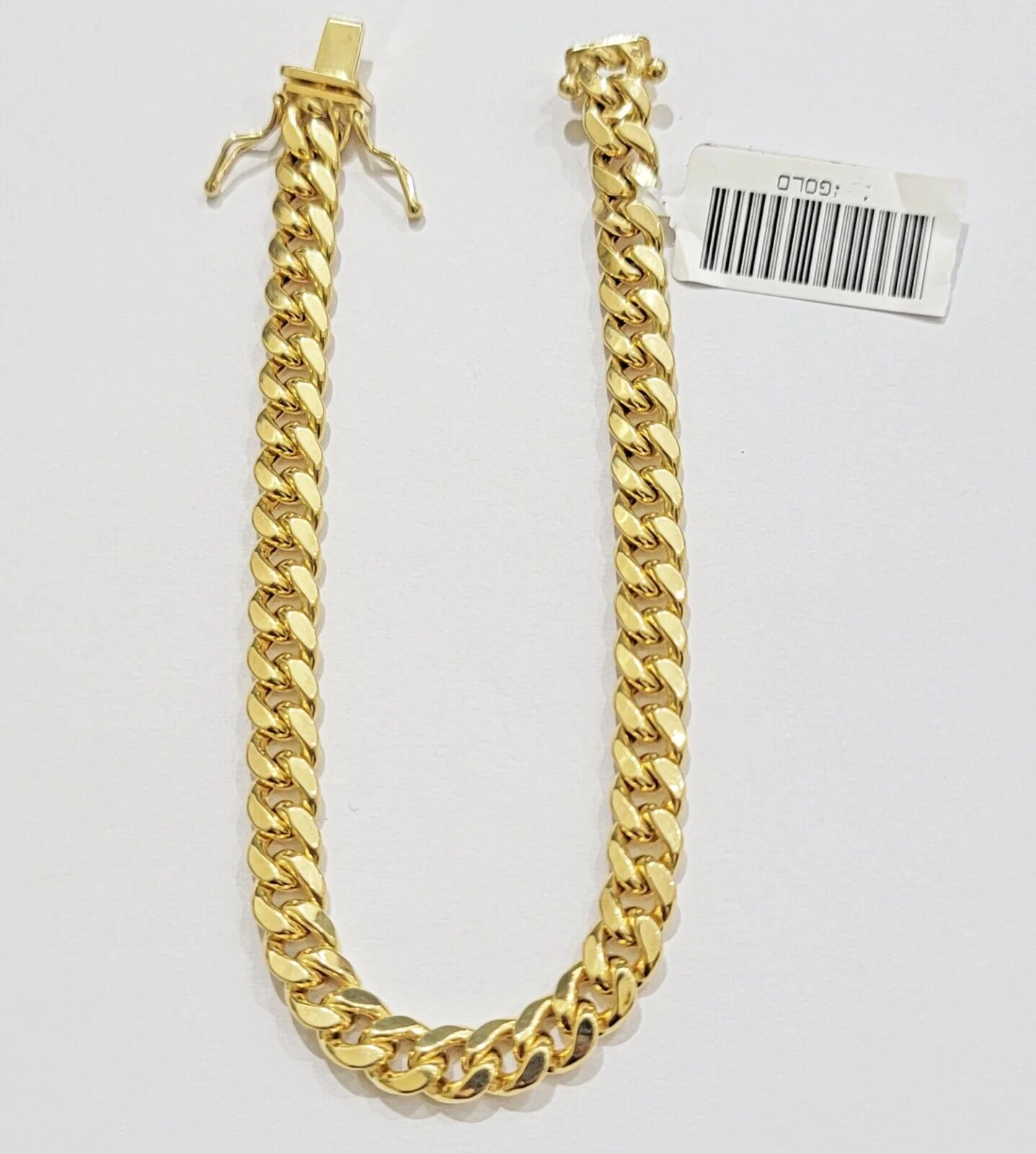 14k Gold Bracelet Miami Cuban Link 7mm 9" Inch Real 14 KT Yellow Gold Men Women - Image 6