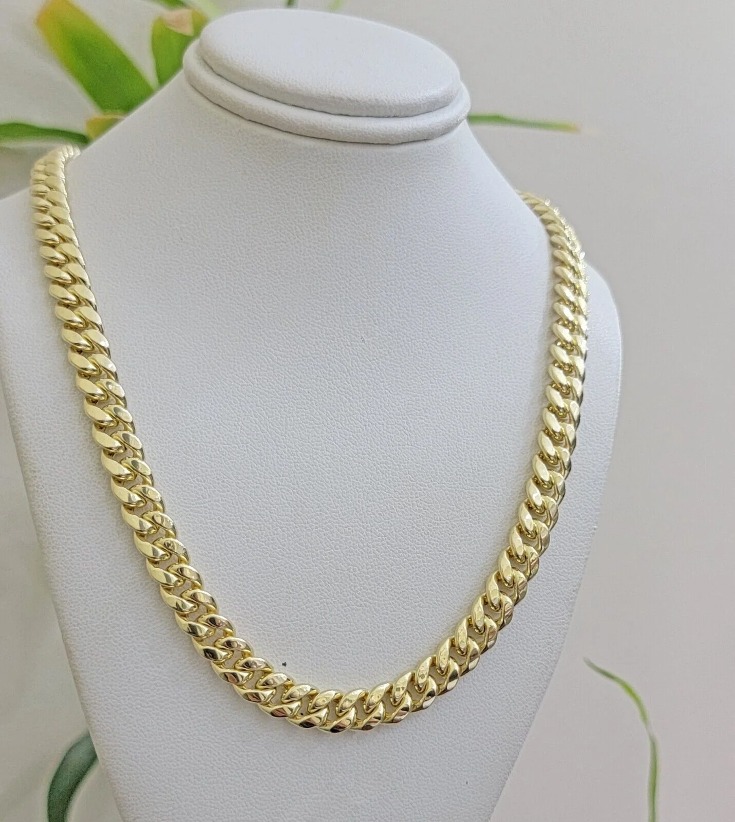 14k Gold Chain Necklace 22 Inch Miami Cuban Link 8mm Box Lock Real 14KT For Mens - Image 7