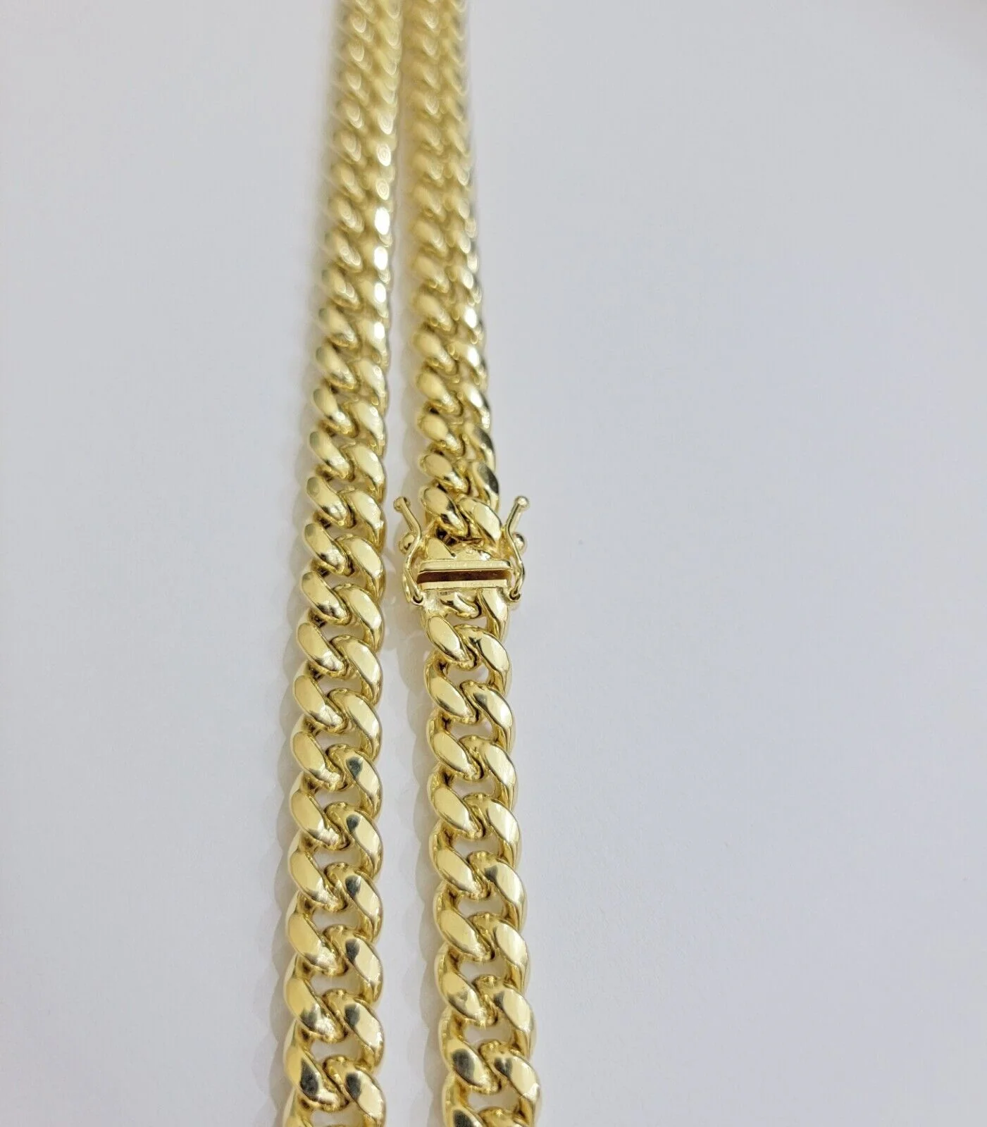 14k Gold Chain Necklace 22 Inch Miami Cuban Link 8mm Box Lock Real 14KT For Mens - Image 8