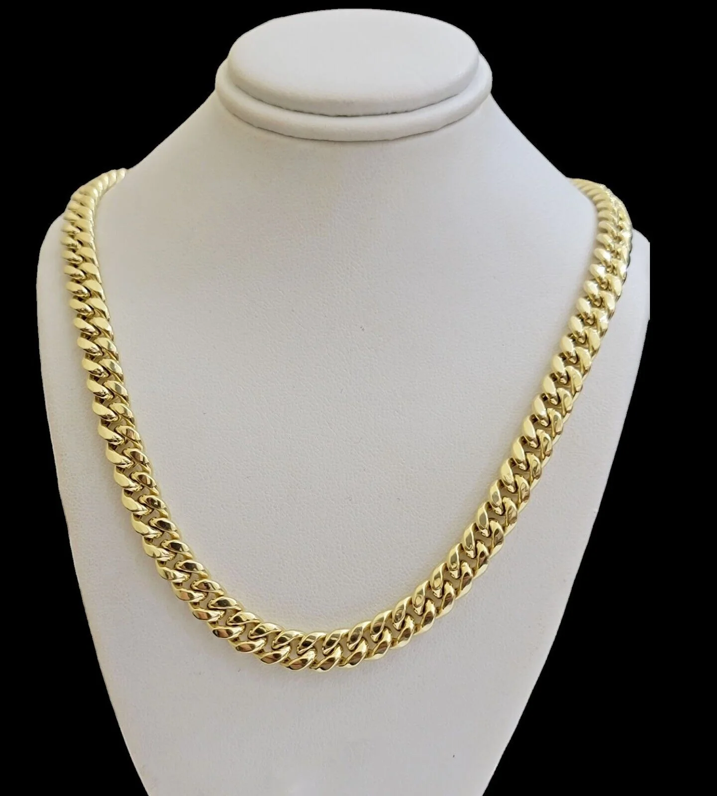 14k Gold Chain Necklace 24 Inch Miami Cuban Link 8mm Box Lock Real 14KT For Mens - Image 11