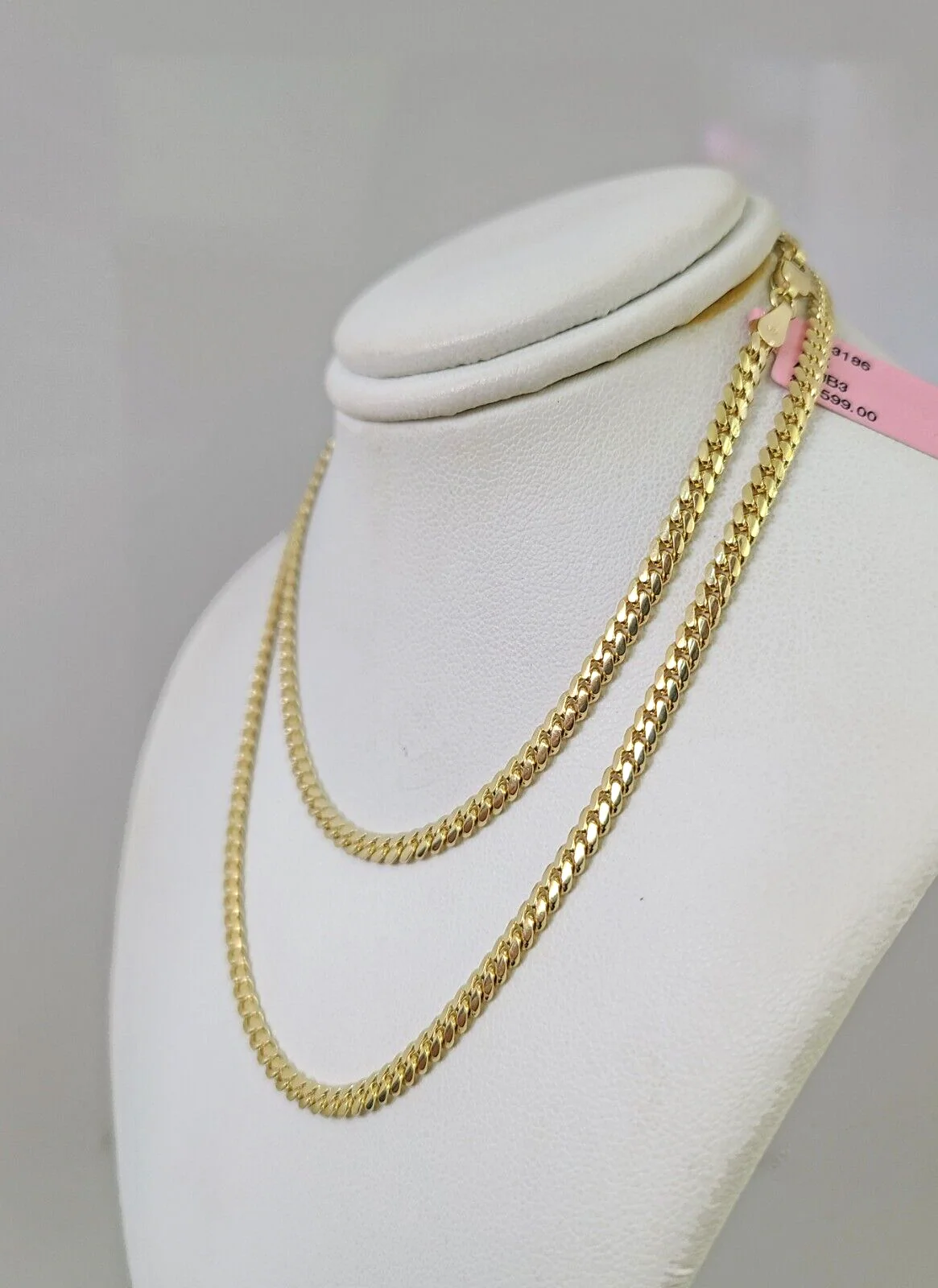 14k Gold Chain Solid Miami Cuban Link Necklace 22 Inch 3mm REAL 14kt Yellow Gold - Image 5