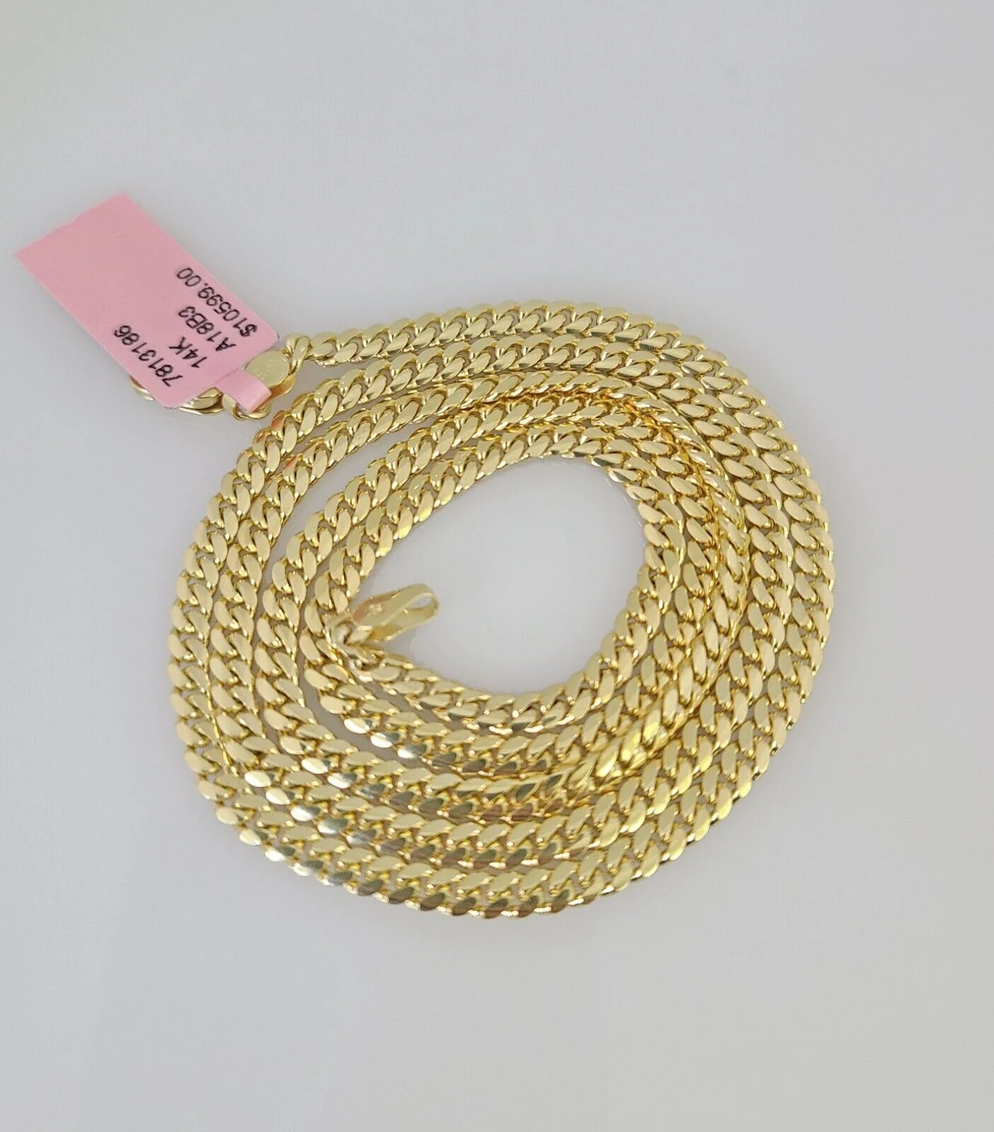 14k Gold Chain Solid Miami Cuban Link Necklace 22 Inch 3mm REAL 14kt Yellow Gold - Image 6