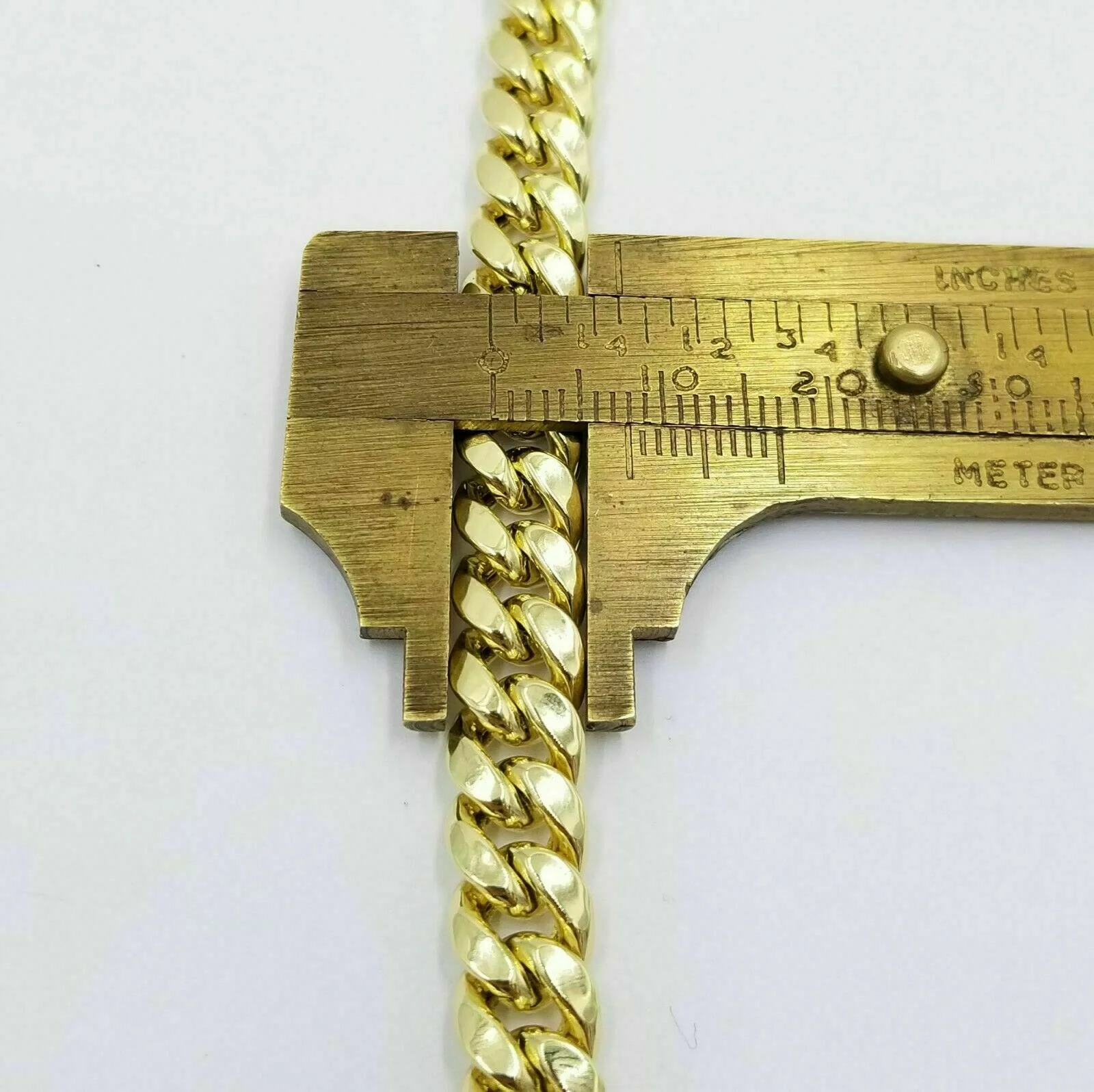 14k Gold Miami Cuban link chain 8mm 28" Inch Box Clasp REAL 14kt Yellow Gold - Image 4