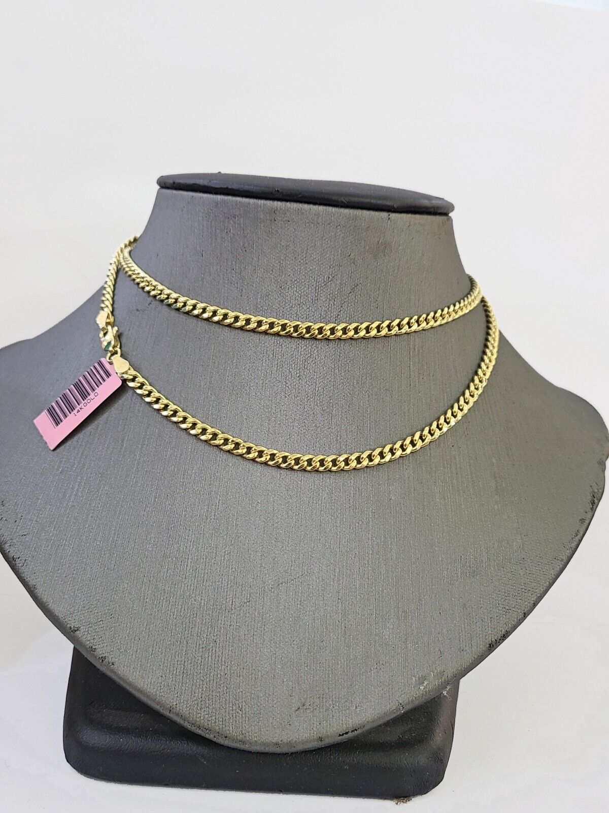 14k Gold Miami Cuban Link Chain Necklace 4mm 22" box Lock REAL 14kt Yellow Gold - Image 2