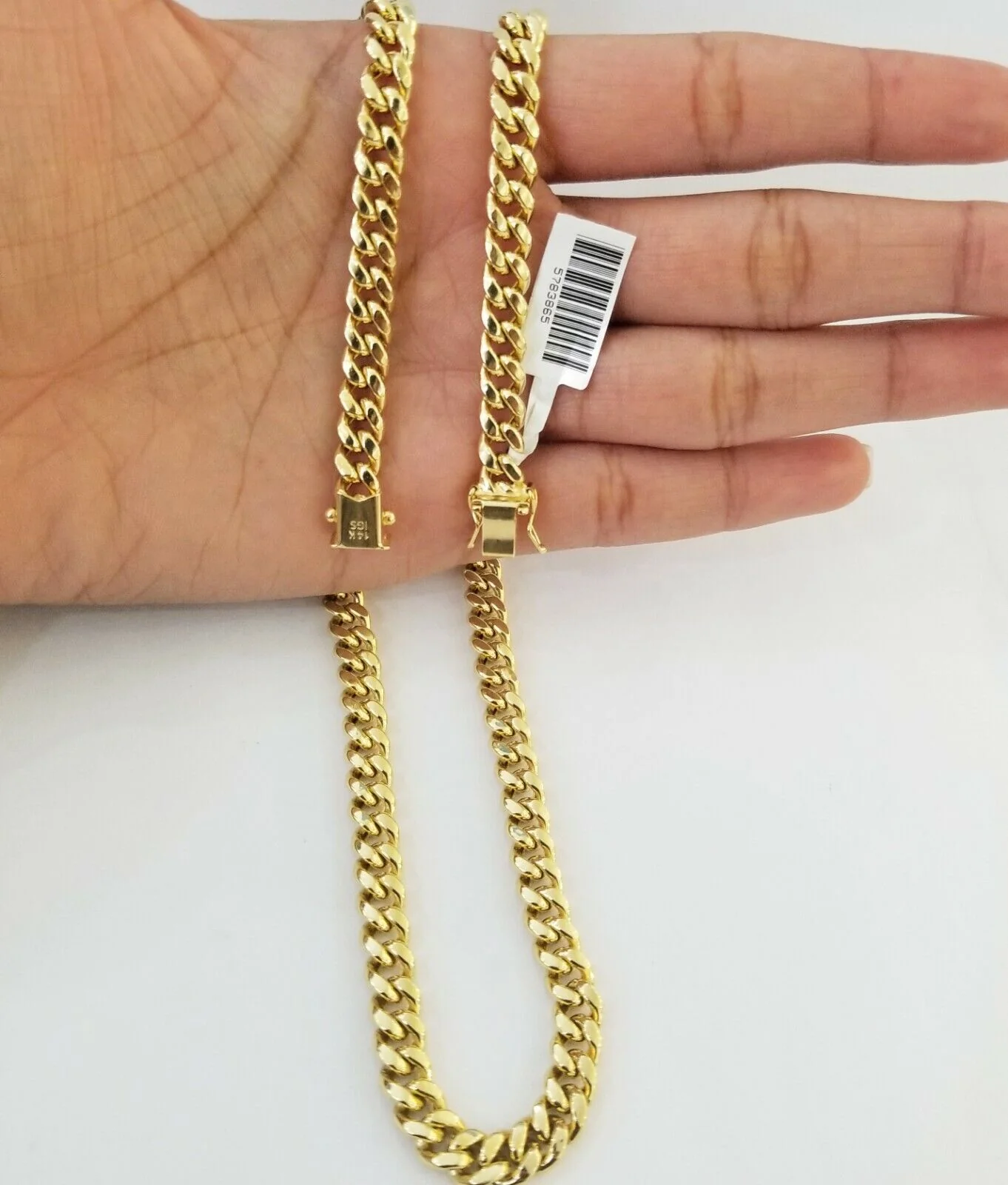 14k Gold Miami Cuban Link Chain Necklace 6mm 20" box Lock REAL 14kt Yellow Gold - Image 3