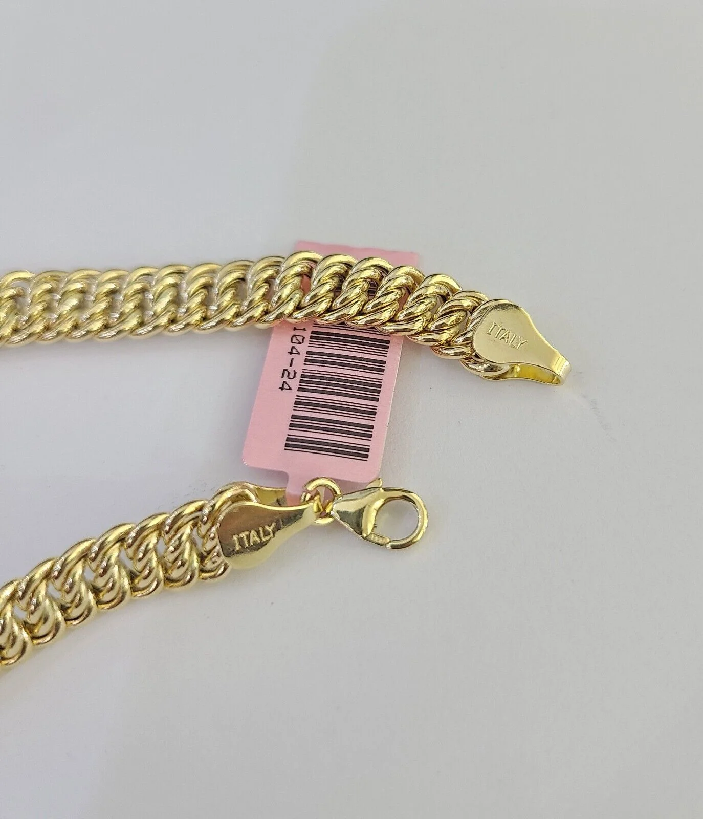 14K Gold Princesa Ring Bracelet 7" 7mm Real Yellow SET Flat Byzantine Link 14Kt All Sizes - Image 3
