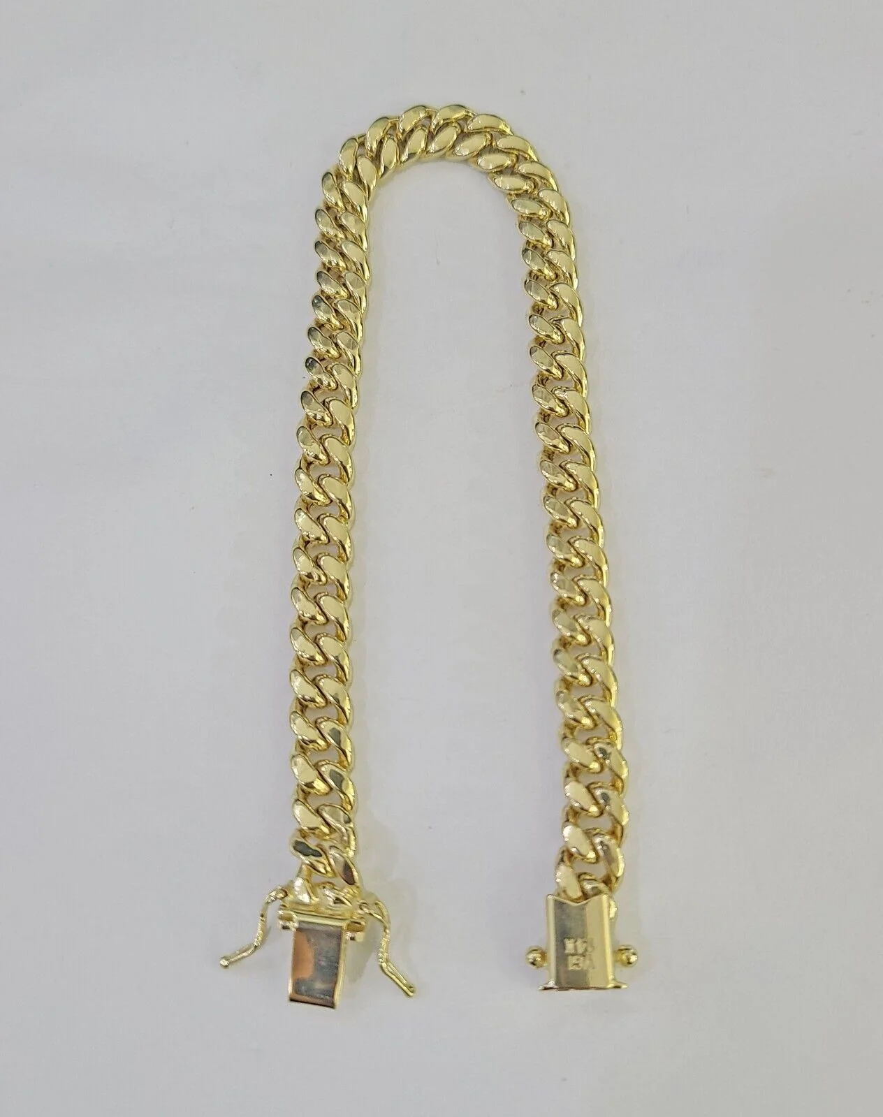 14K Miami Cuban Bracelet Yellow Gold Box Clasp 8" Inch 6mm Link - Image 2