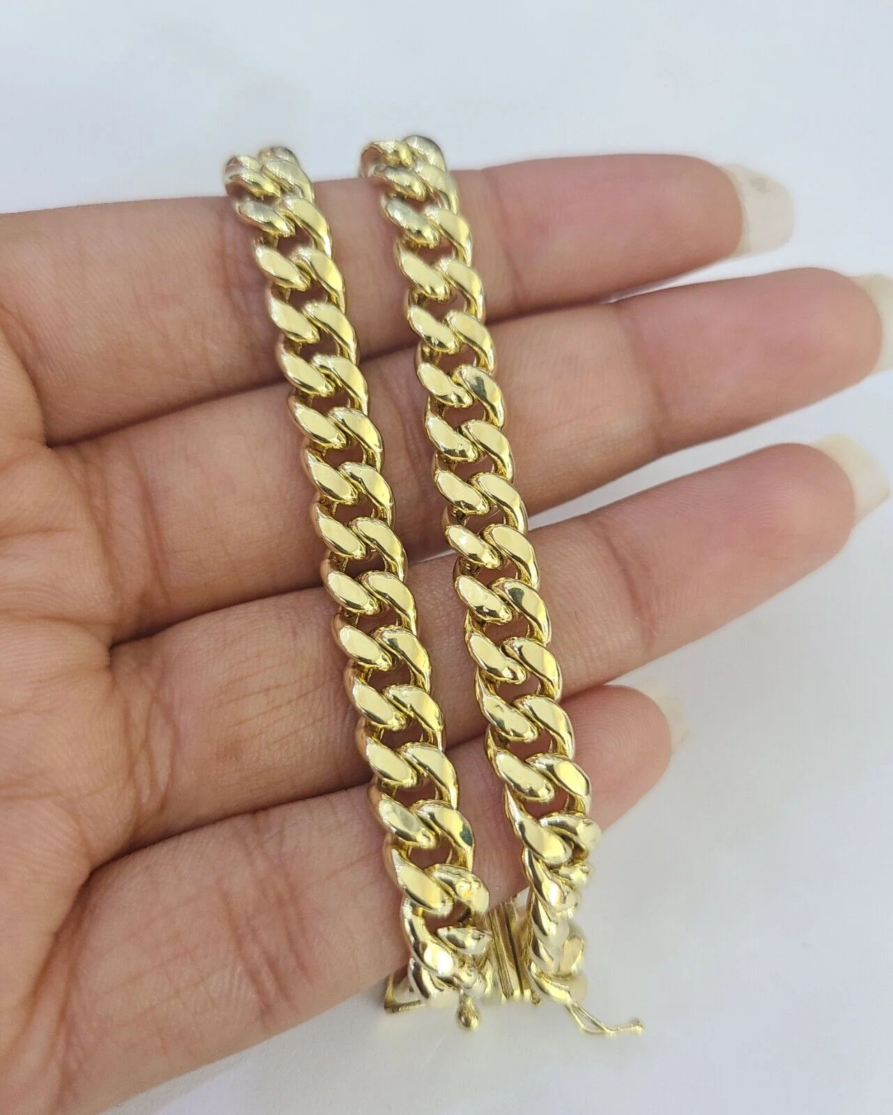 14K Miami Cuban Bracelet Yellow Gold Box Clasp 8" Inch 6mm Link - Image 4