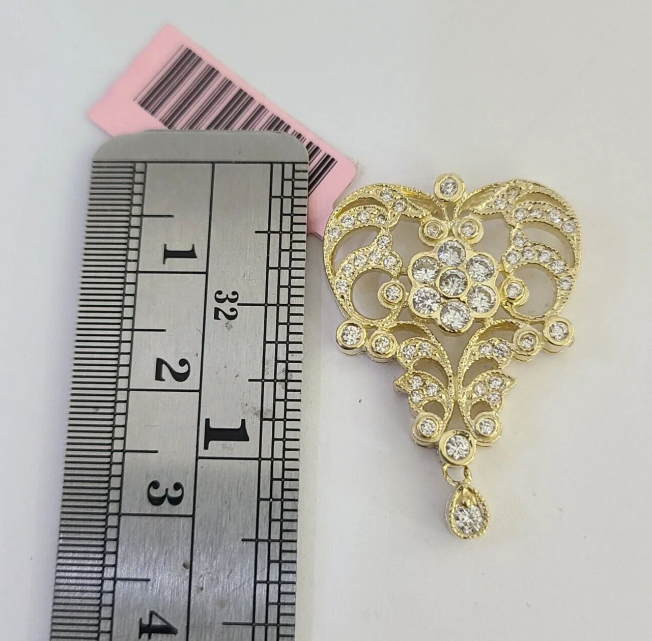 14K Real Chandelier Pendant Charm Yellow Gold Genuine 14Kt - Image 3