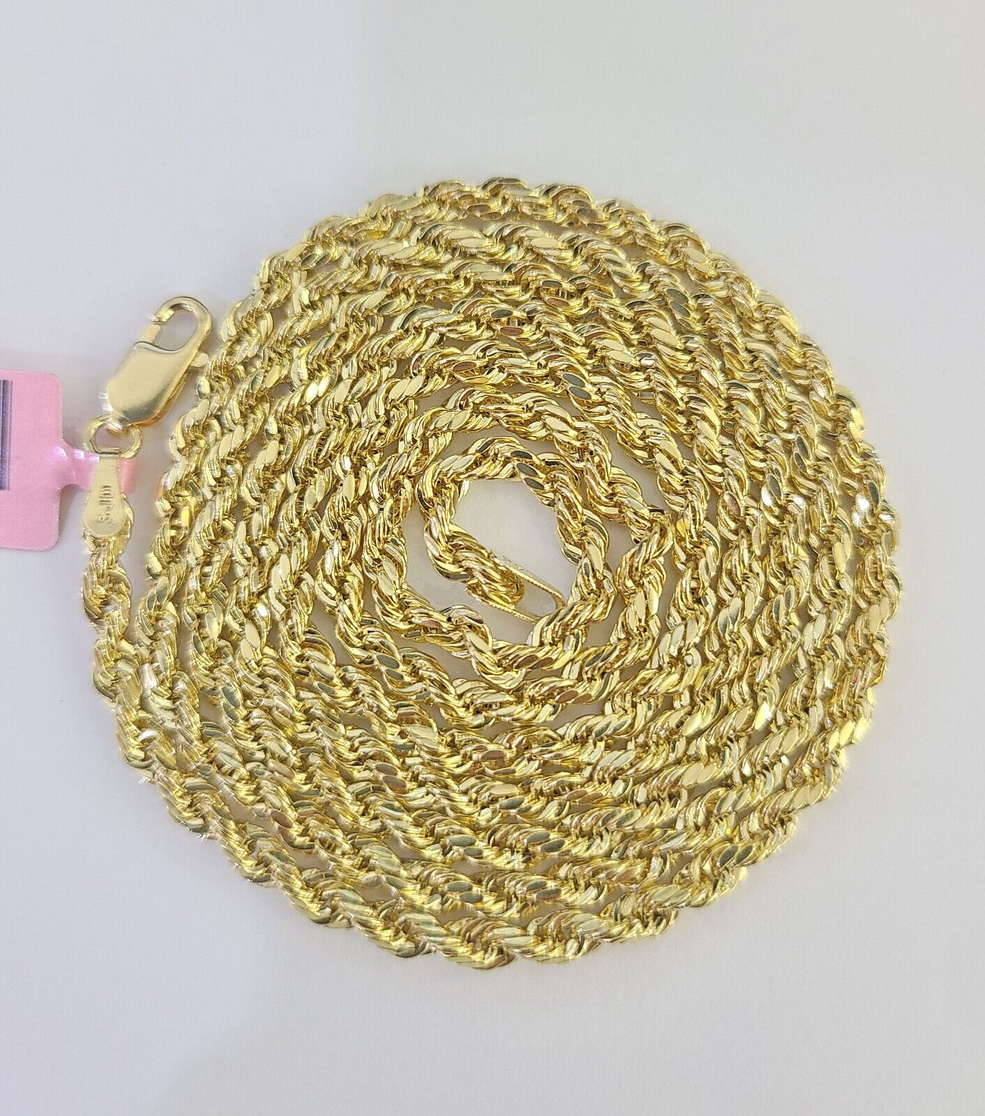 14k Real Rope Chain Necklace 3mm 18"-26" Inch Yellow Gold Men Women Genuine - Image 9