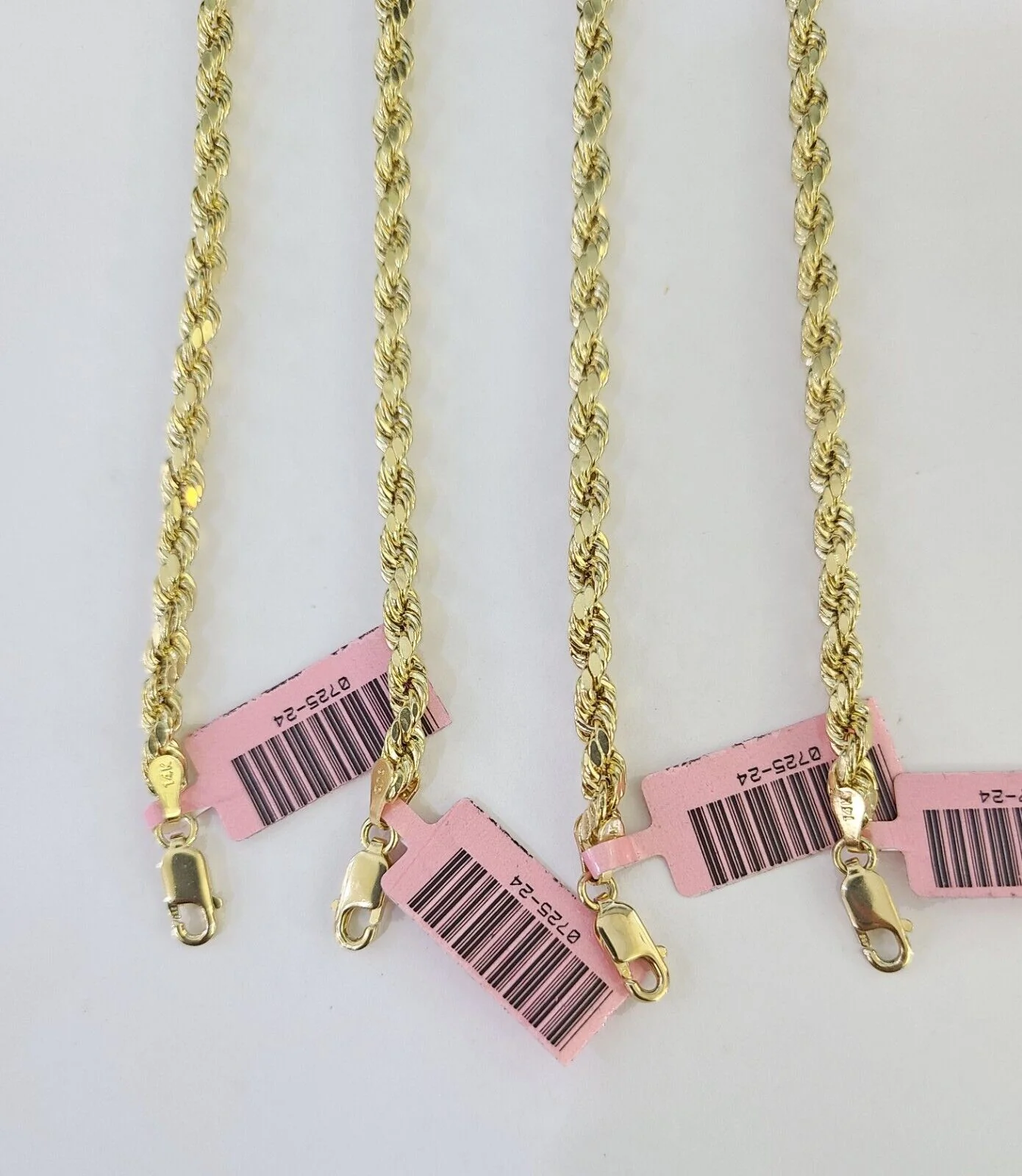14k Real Rope Chain Necklace 4mm 18"-26" Inch Yellow Gold Men Women Genuine - Image 7