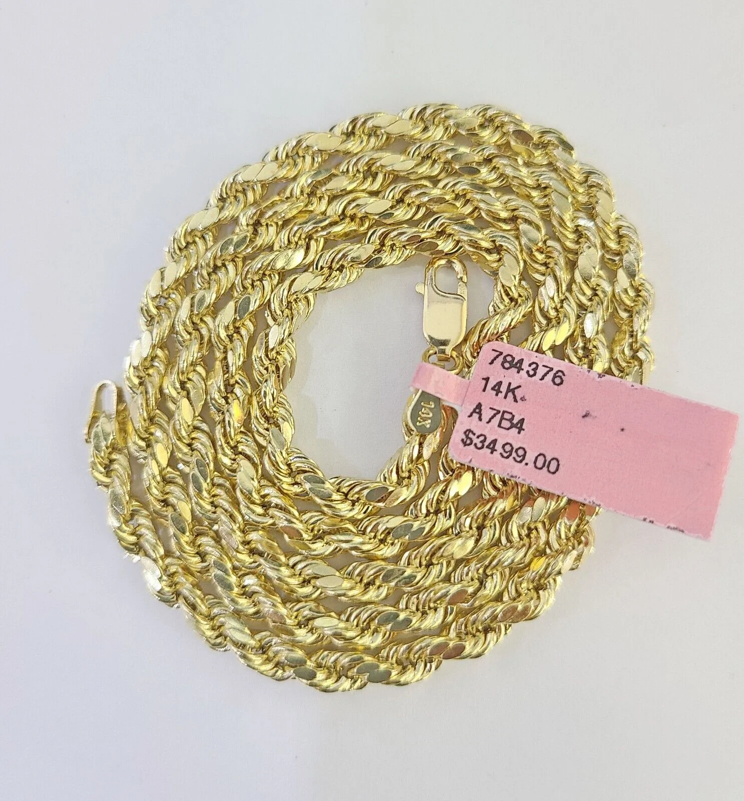 14k Real Rope Chain Necklace 4mm 18"-26" Inch Yellow Gold Men Women Genuine - Image 9