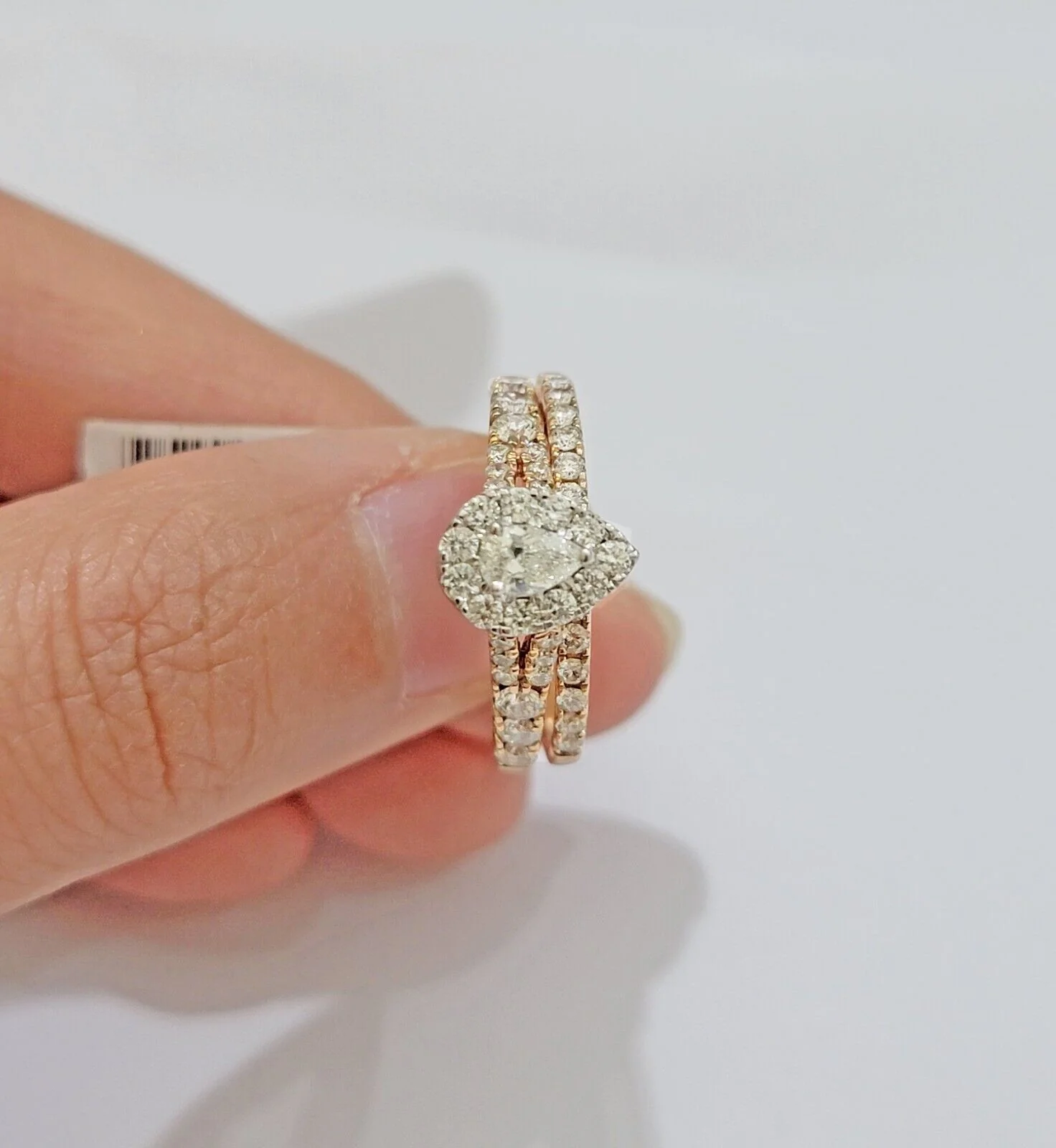 14k Rose Gold Diamond Ring & Band Set Ladies 1CTW Wedding Engagement Solid REAL - Image 3