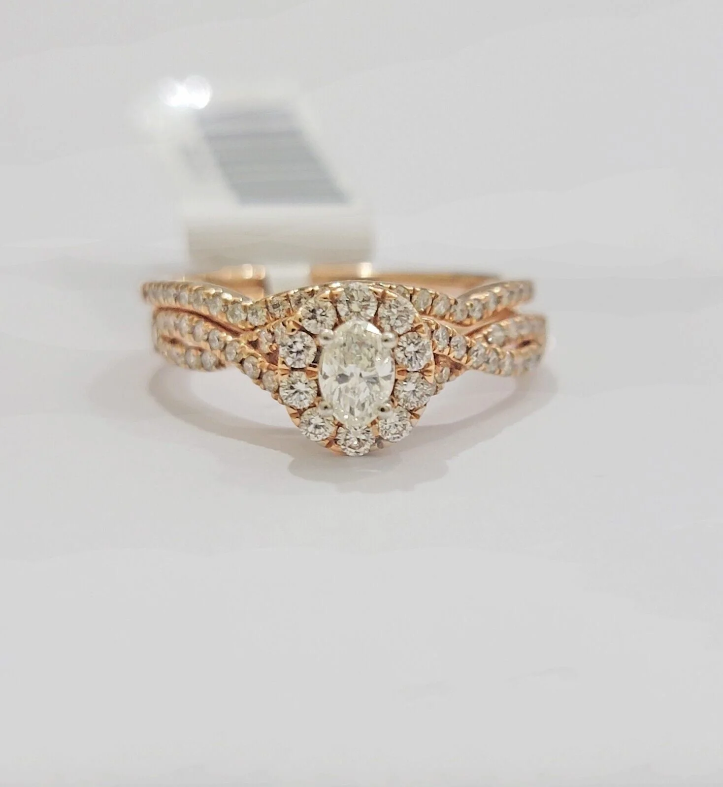 14k Rose Gold Diamond Ring Band Set Ladies Wedding Engagement Solid REAL - Image 6
