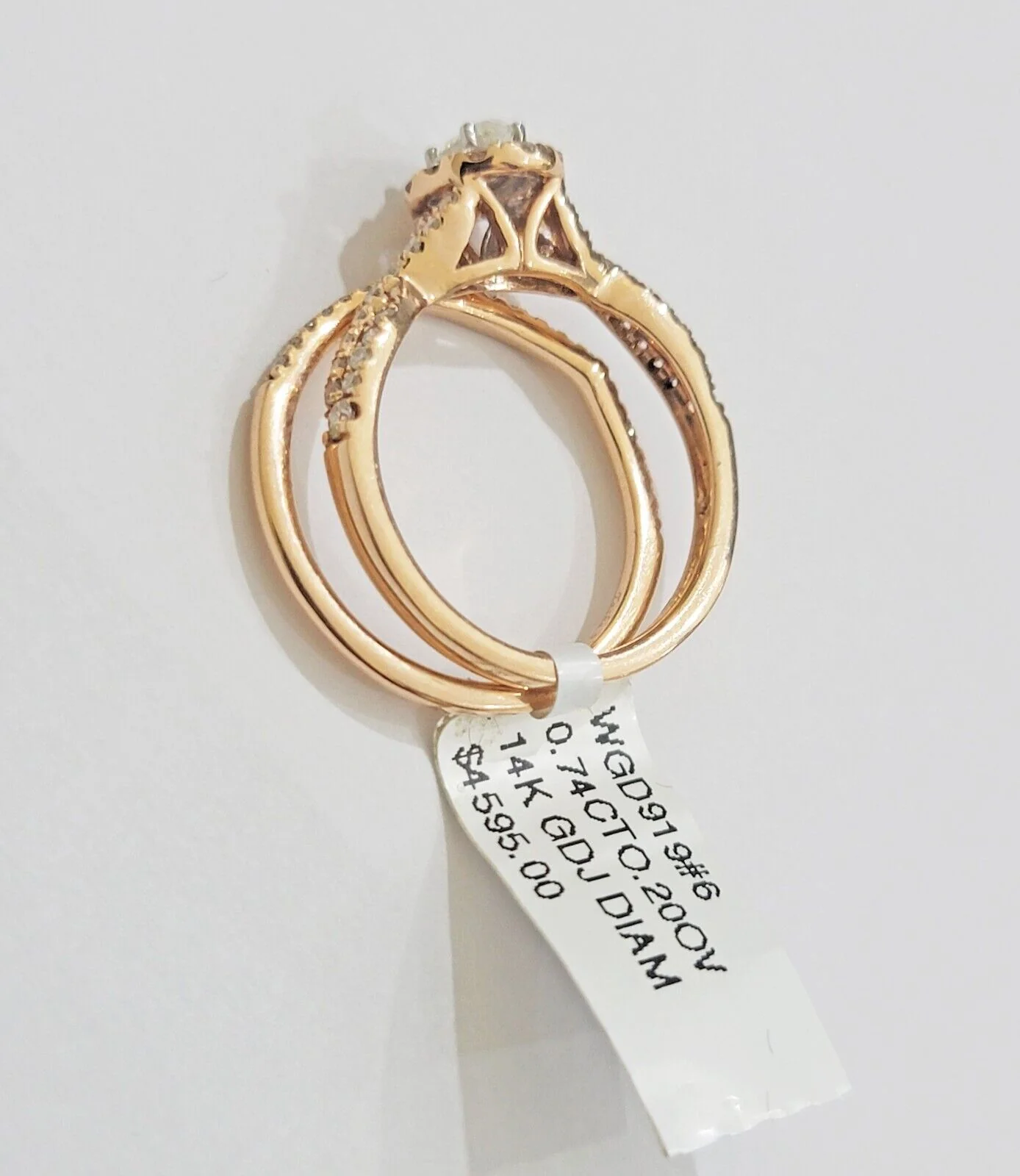 14k Rose Gold Diamond Ring Band Set Ladies Wedding Engagement Solid REAL - Image 8