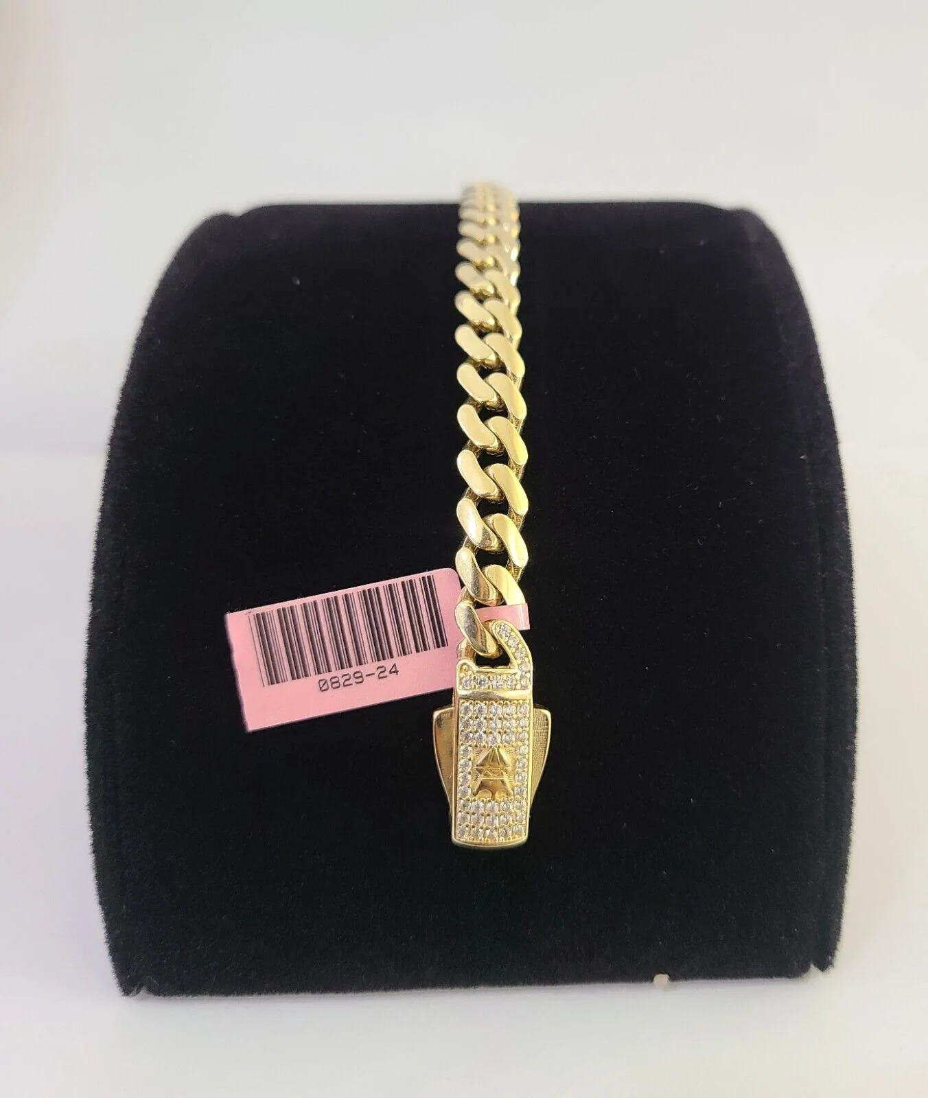 14K Royal Monaco Cuban Bracelet Yellow Gold 7mm 8 inches Box Lock - Image 3