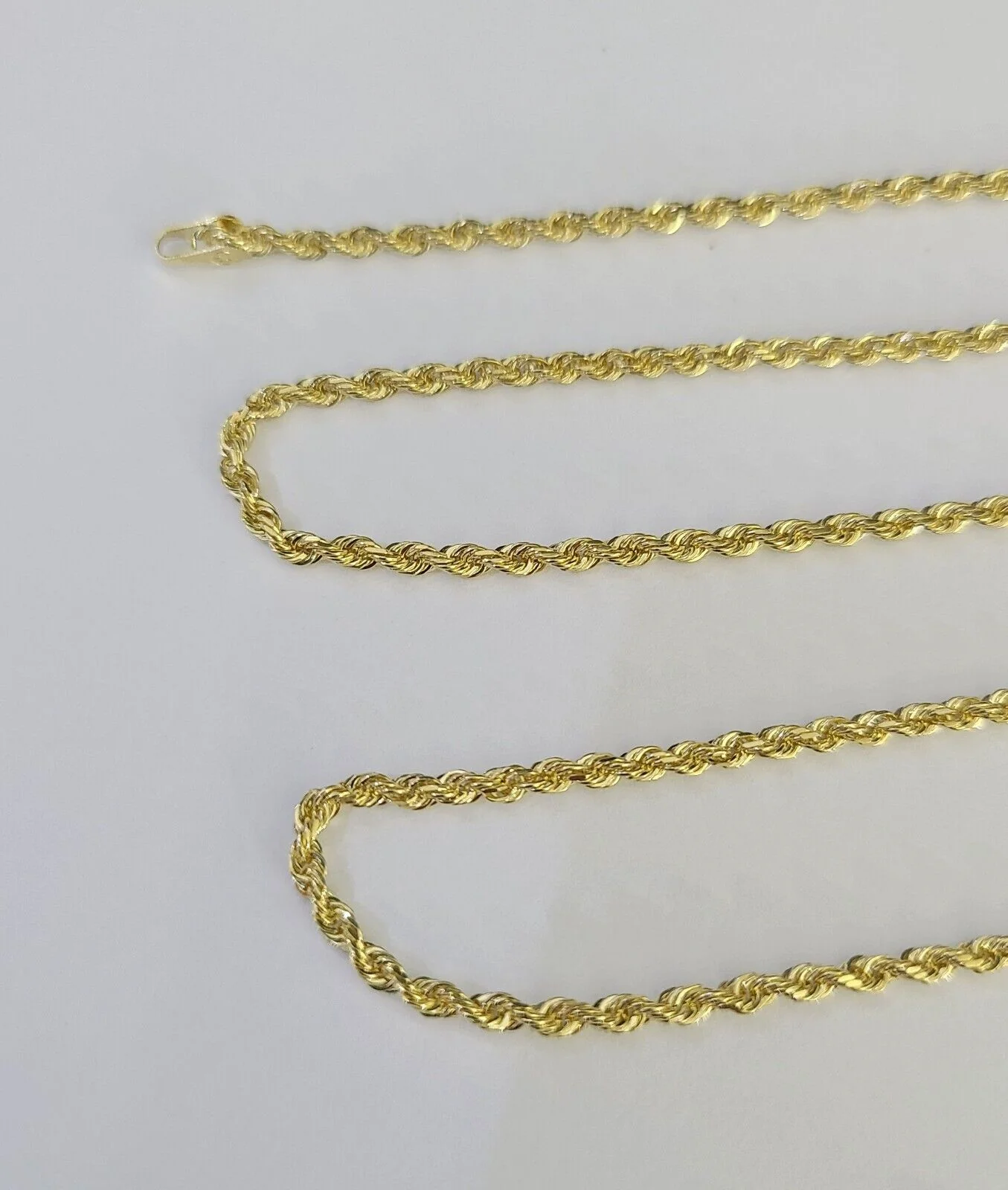 14k Solid Rope Chain Necklace 2mm 16"-24" Inch Yellow Gold Men Women 14Kt - Image 6