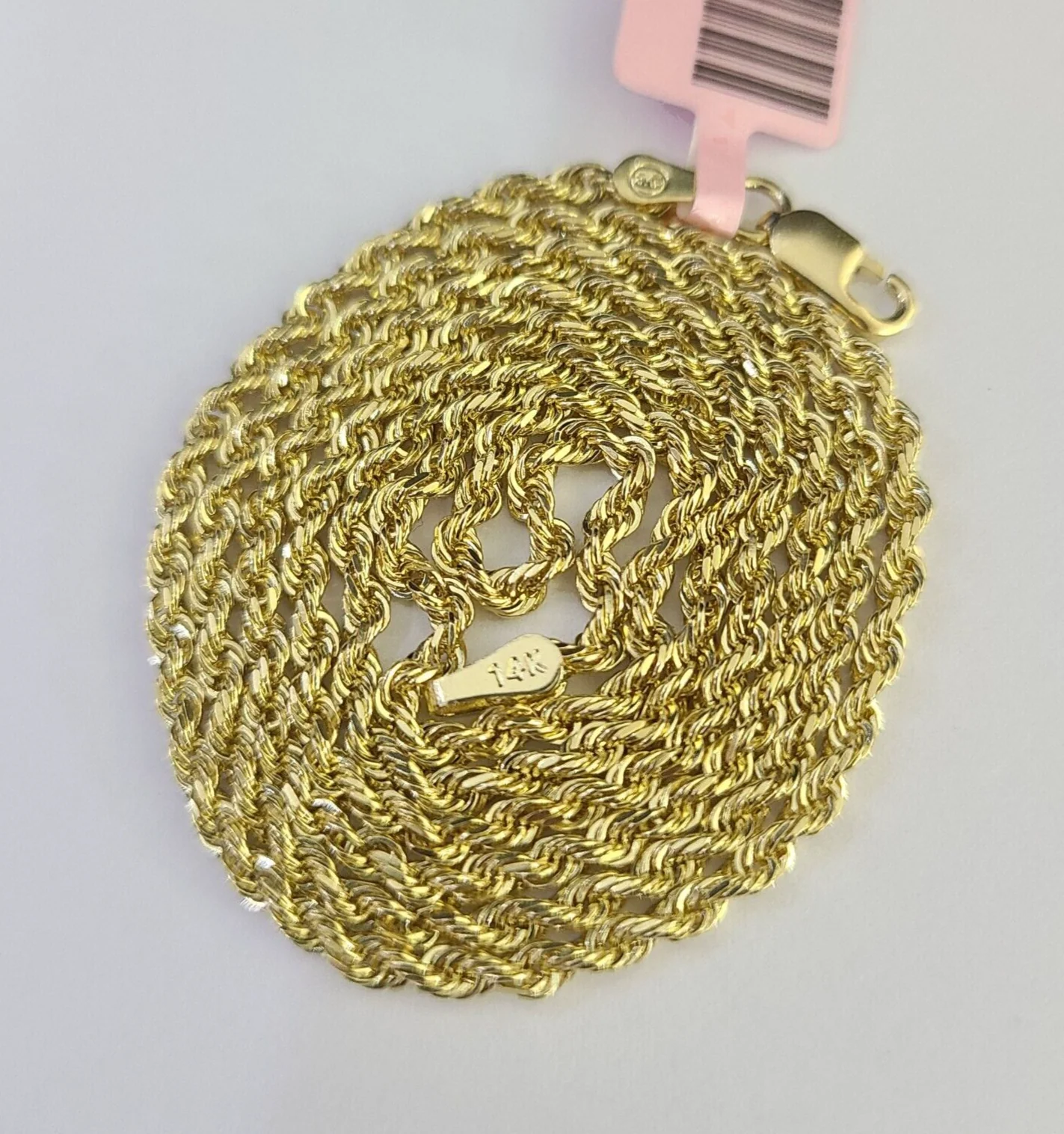 14k Solid Rope Chain Necklace 2mm 16"-24" Inch Yellow Gold Men Women 14Kt - Image 7