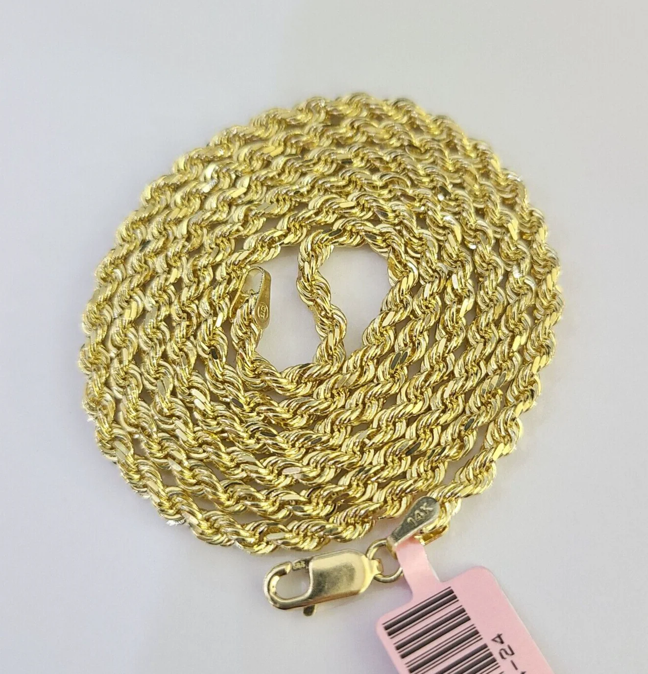 14k Solid Rope Chain Necklace 4mm 18"-28" Inch Yellow Gold Men Women 14Kt - Image 9