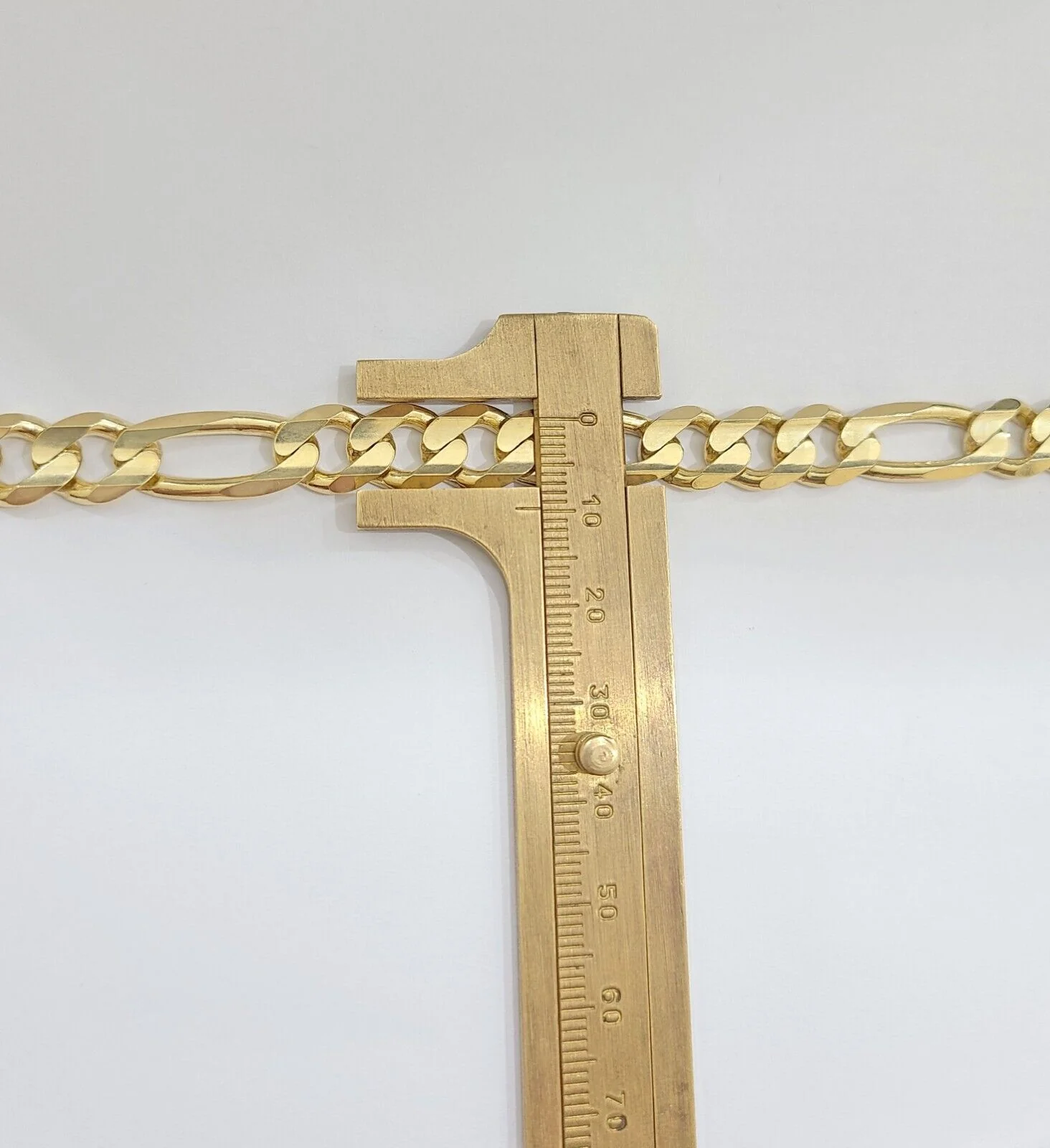 14k Solid Yellow Gold Figaro Chain 10mm 22'' inches Necklace Real 14kt - Image 5