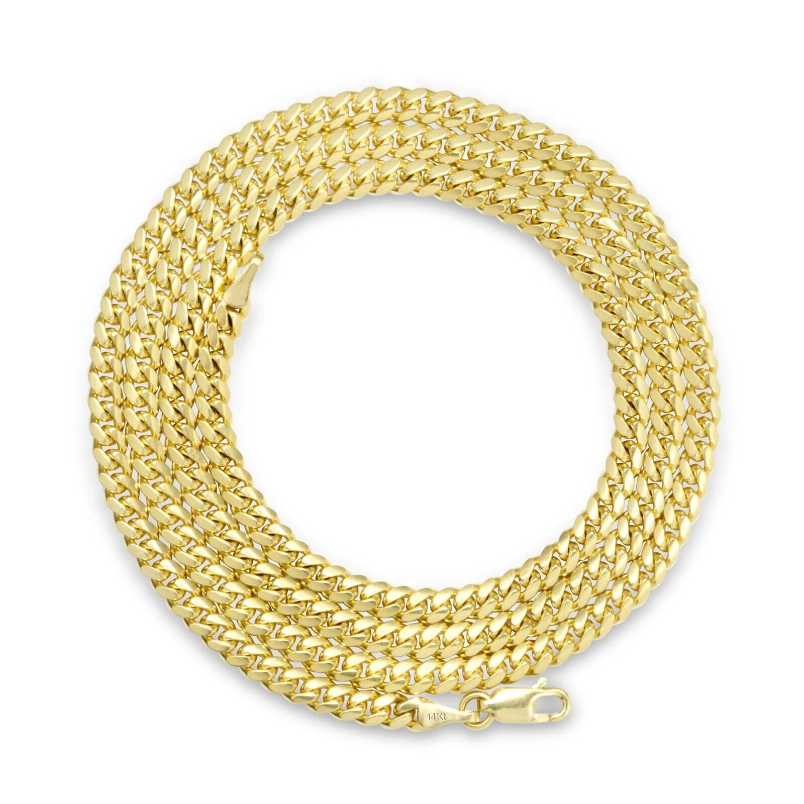 14k Solid Yellow Gold Miami Cuban Link Chain 5mm 28" Necklace 14kt Lobster Lock - Image 3