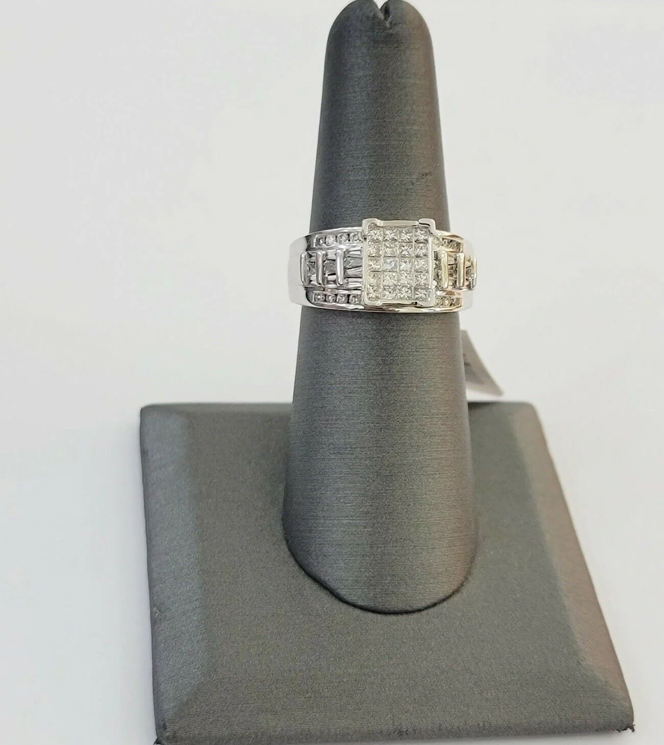 14k white Gold Natural Diamond Ladies Ring 1CT Diamond Real Women's Ring Band - Image 6